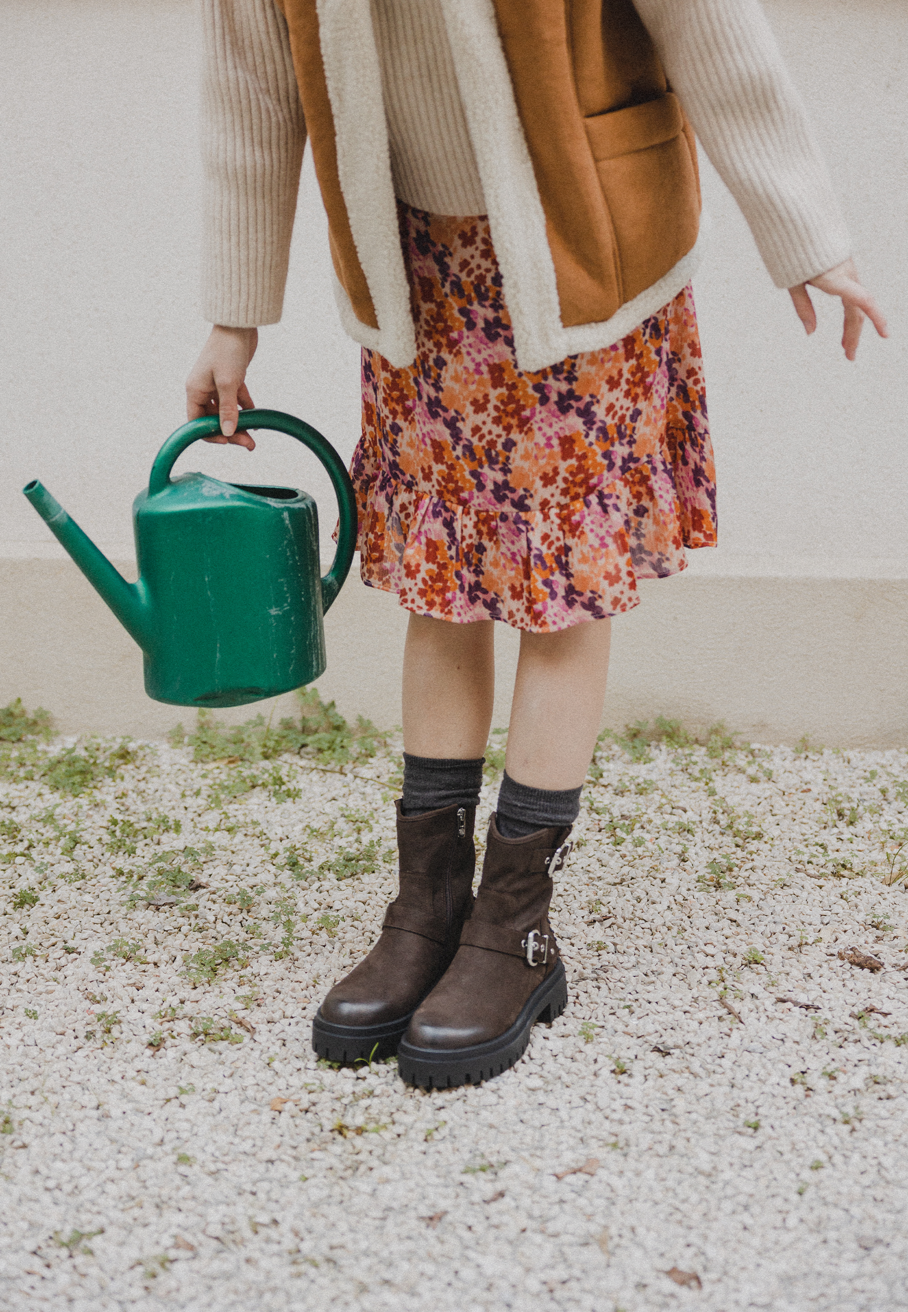 BOTTINES ADELYA - MARRON GRAINÉ