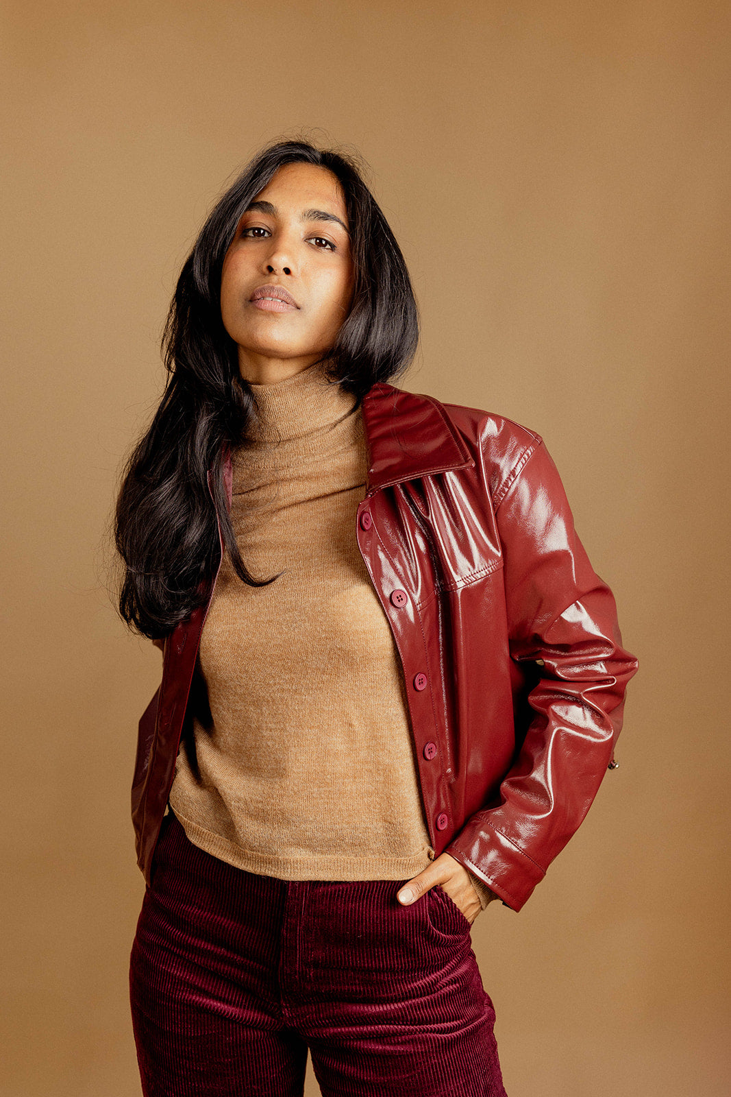 PHILIPPA JACKET - BURGUNDY