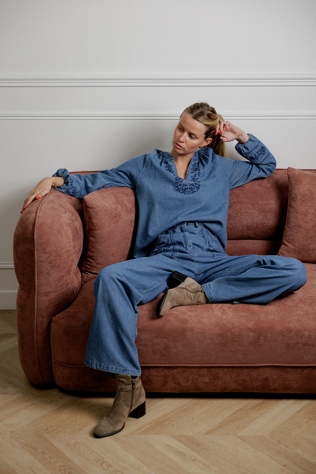 BLOUSE TAMARA - BLEU
