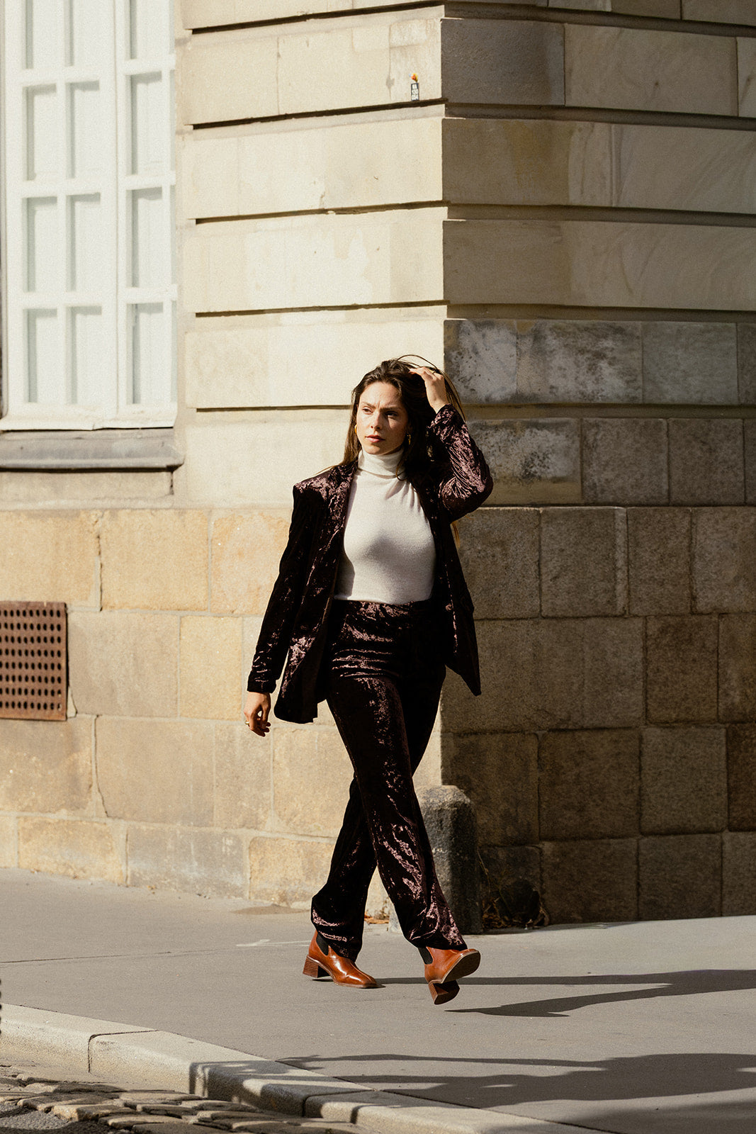 BLAZER LÉOPAULE - MARRON