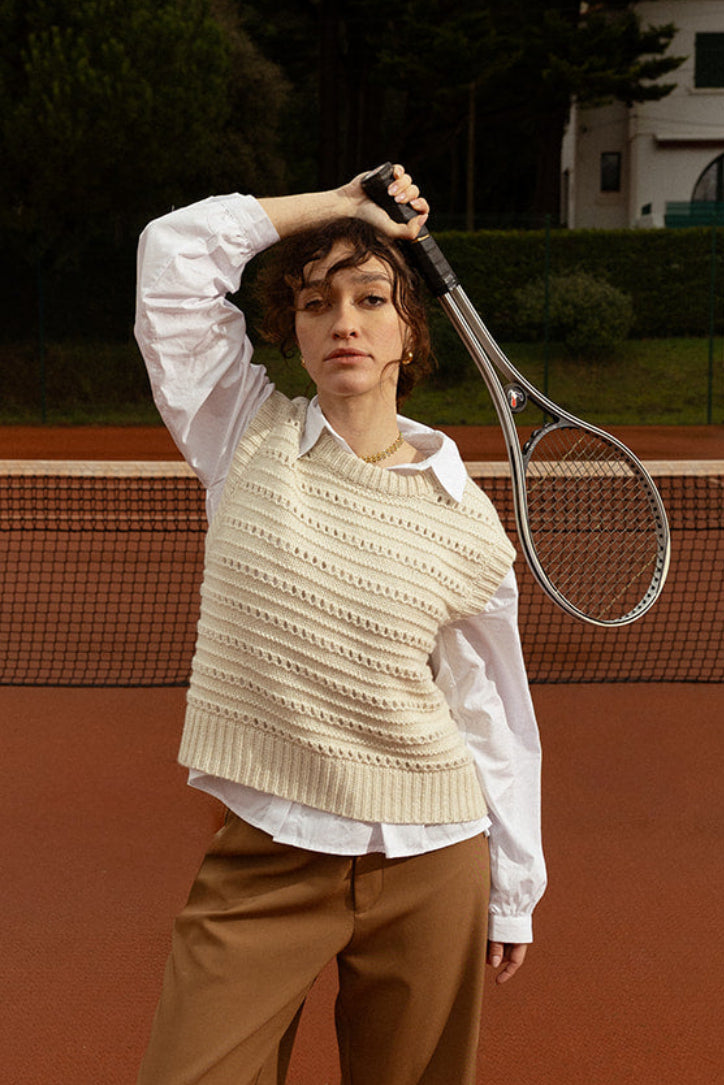 PULL SANS MANCHE EDOUANE - BEIGE