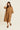 BELISSE - Robe Marron Midi chemise Col Rond Mao