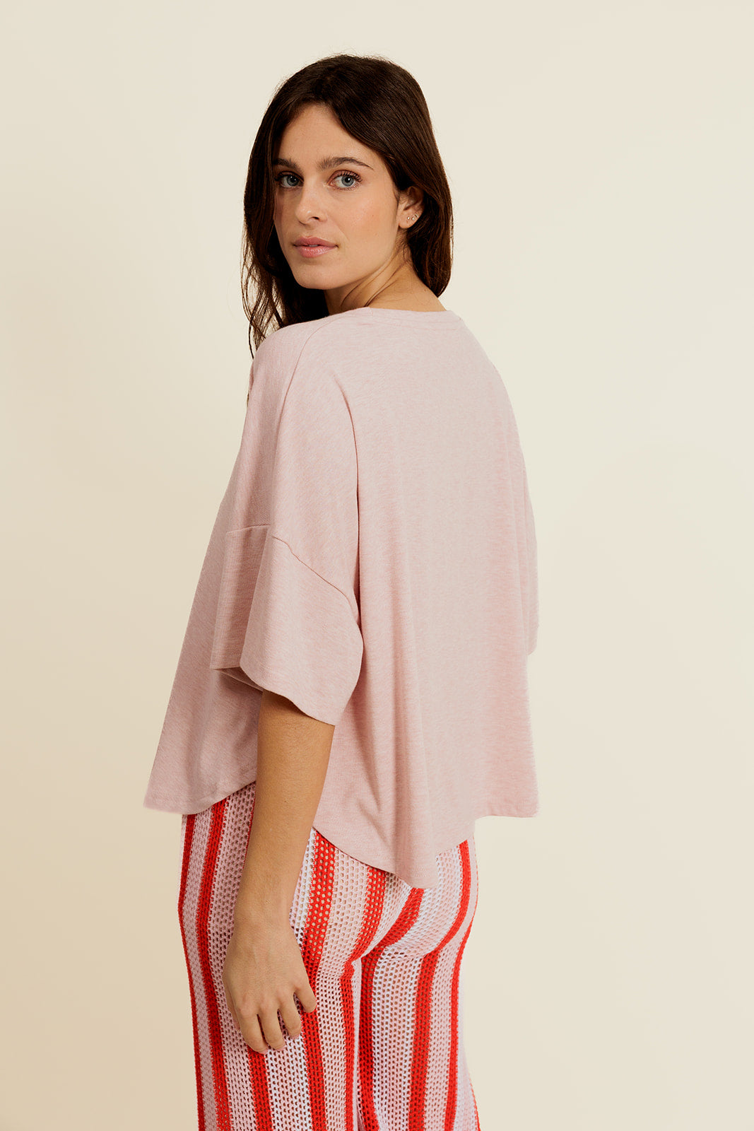HÉRINE - T-Shirt Rose Oversize
