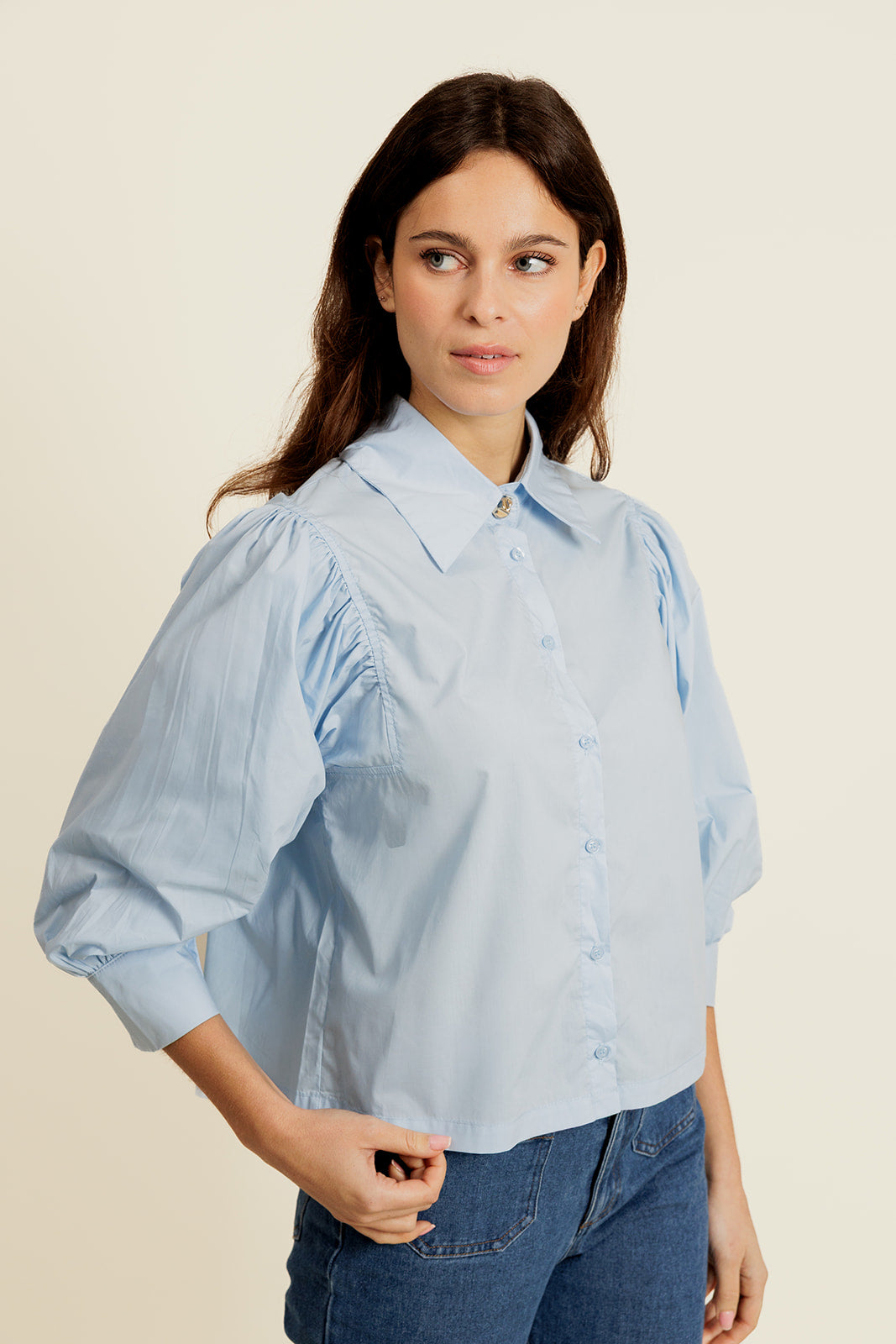 DORÉLYSE - Chemise Ciel manche 2/3 Ballon