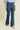 APPOLINE - Pantalon Large Bleu à Taille Haute