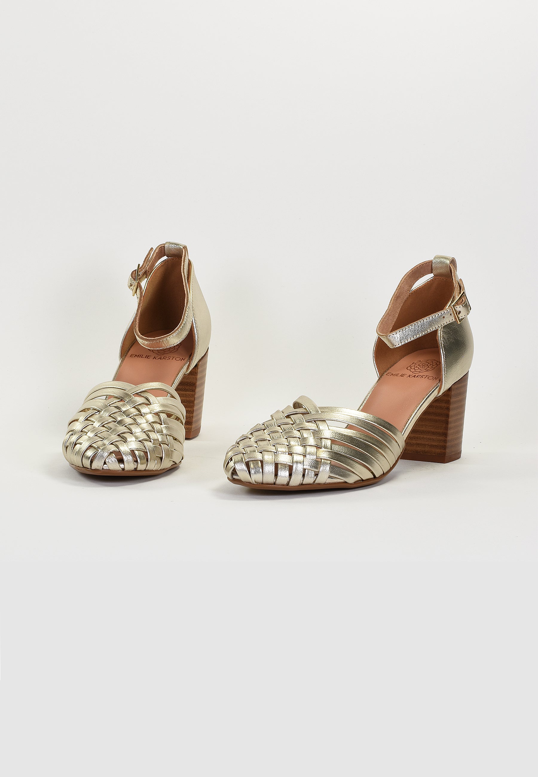 DANIELLE HEELED SANDALS - Platinum