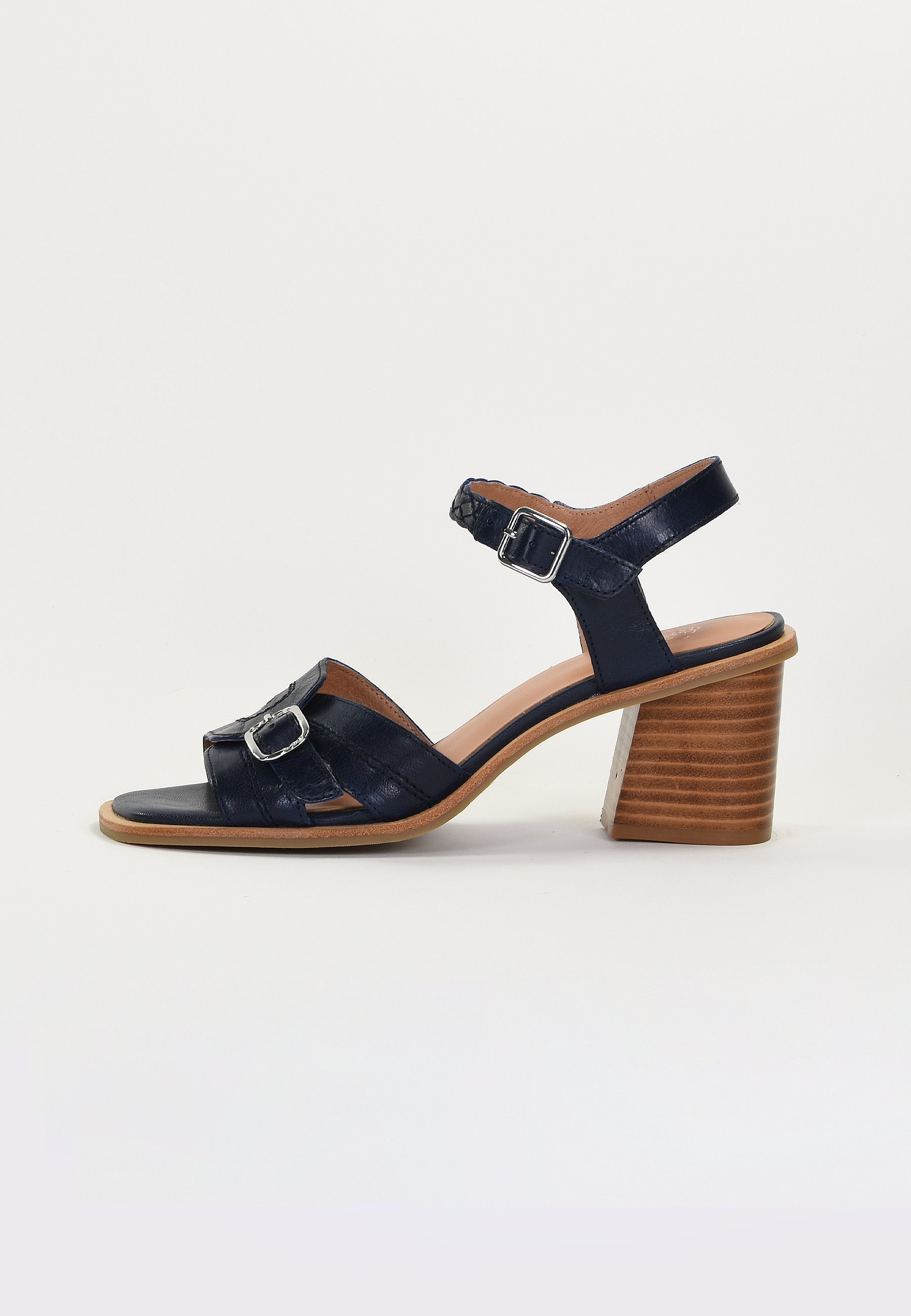 PSYCHE HEEL SANDALS - NAVY