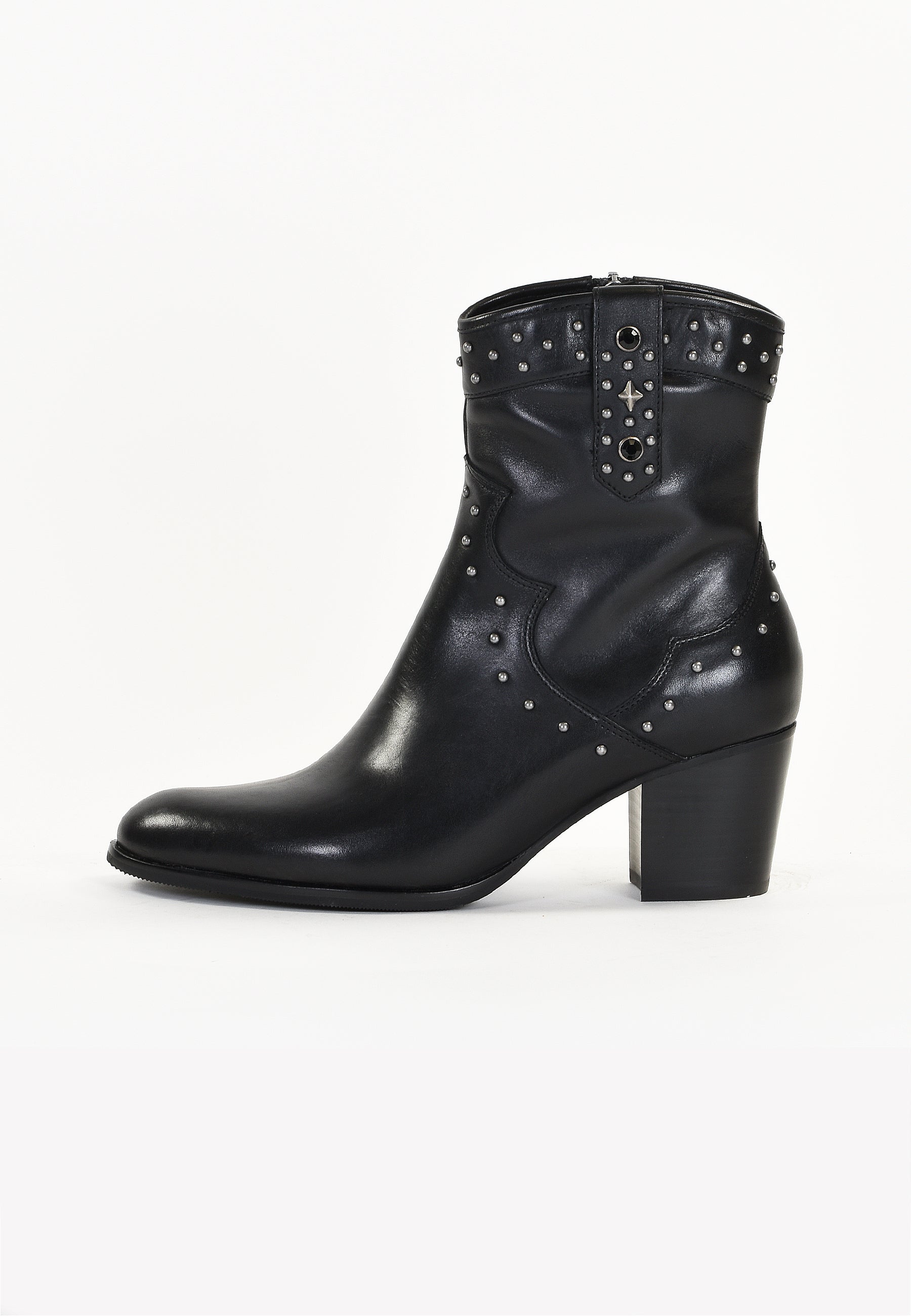 BOTTINES ARMOISE - NOIR LISSE