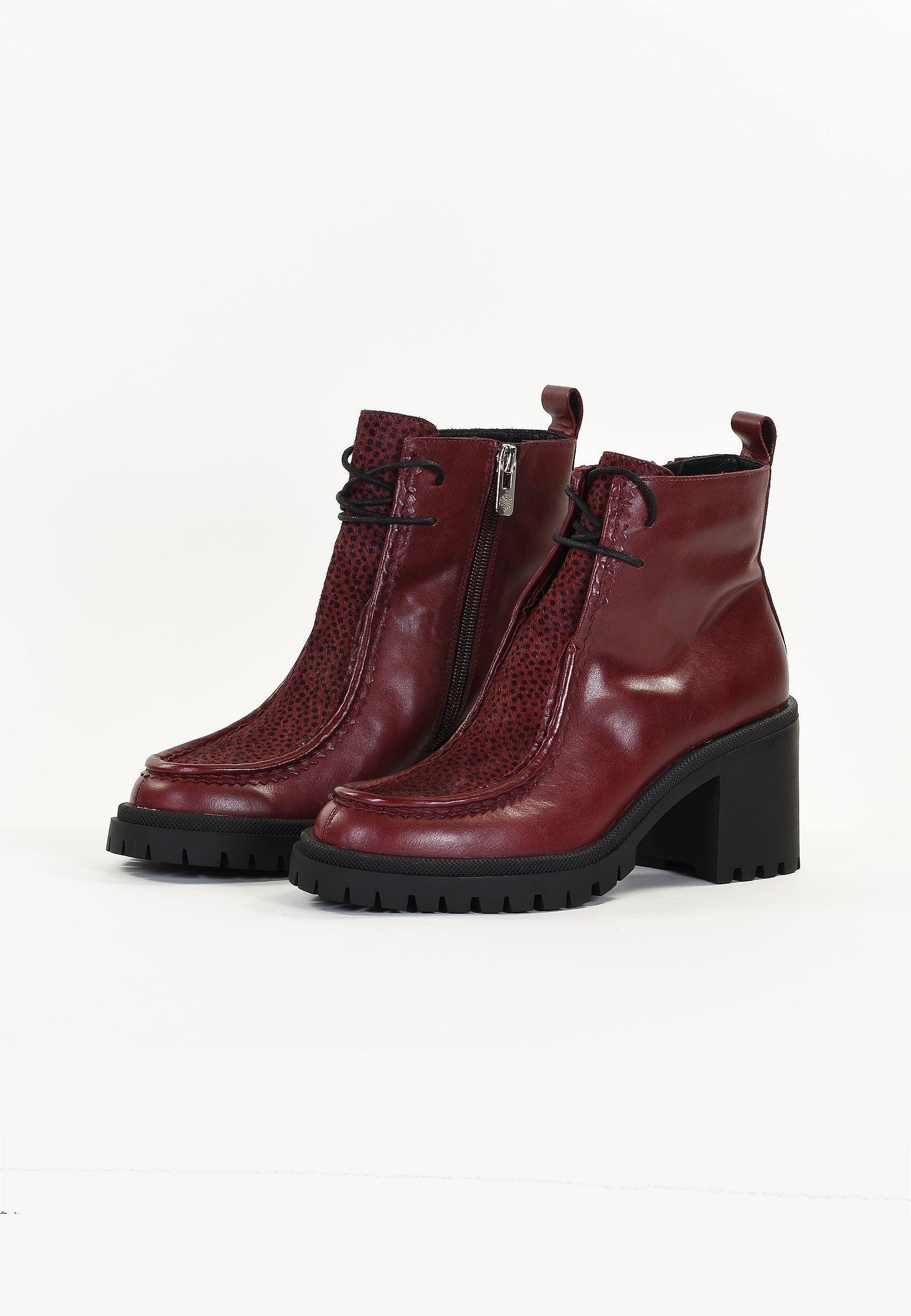 CALCEO ANKLE BOOTS - BURGUNDY