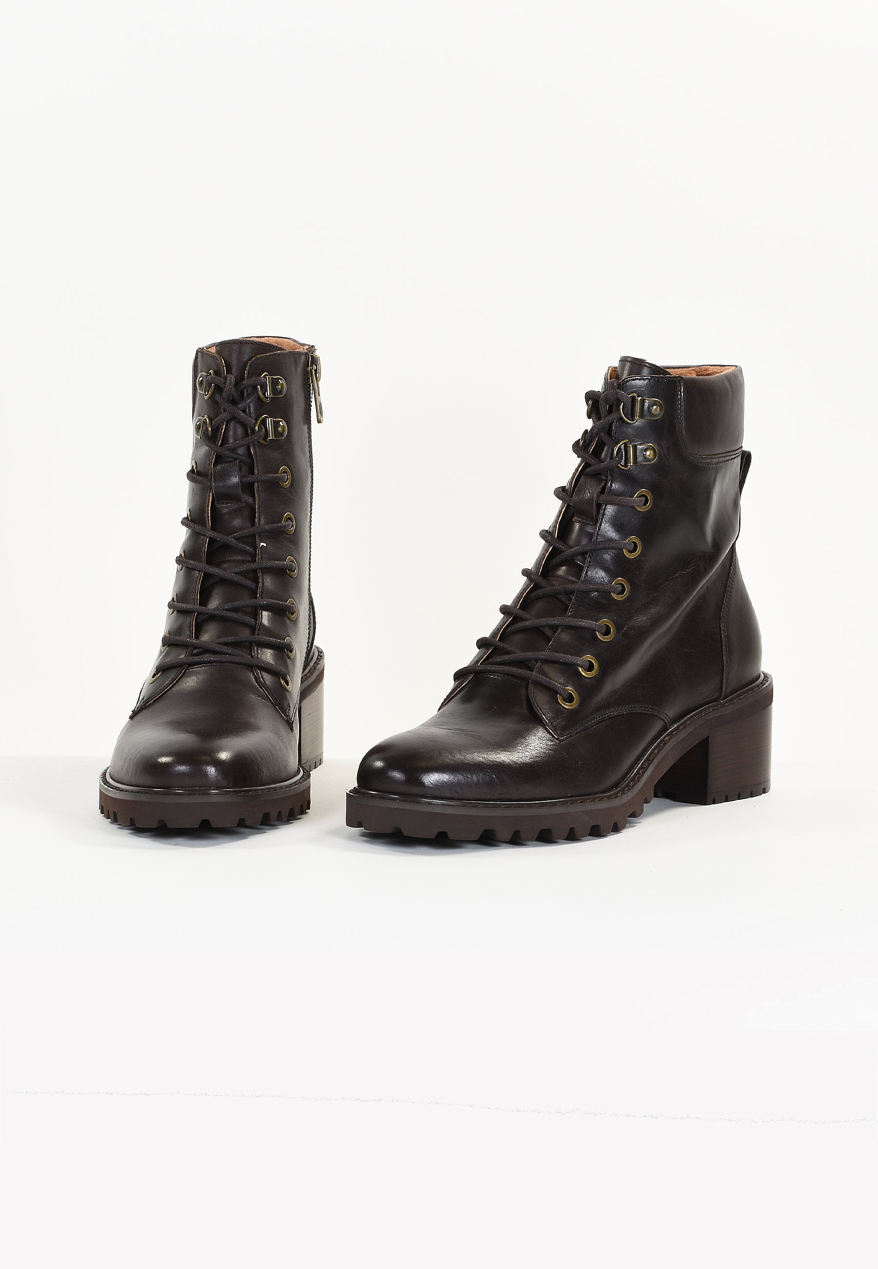 LILY ANKLE BOOTS - DARK BROWN