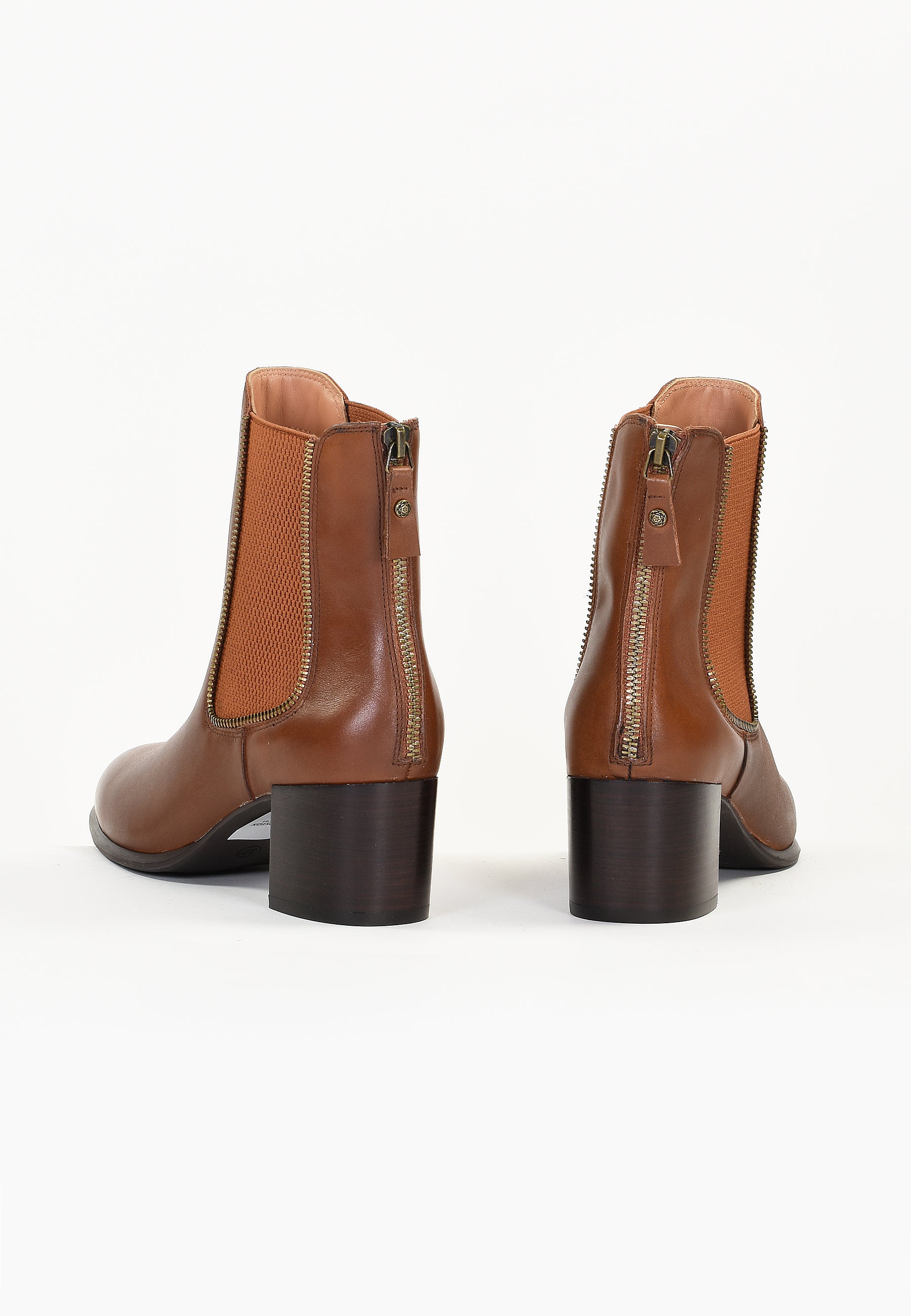 BOTTINES LOTUS - COGNAC