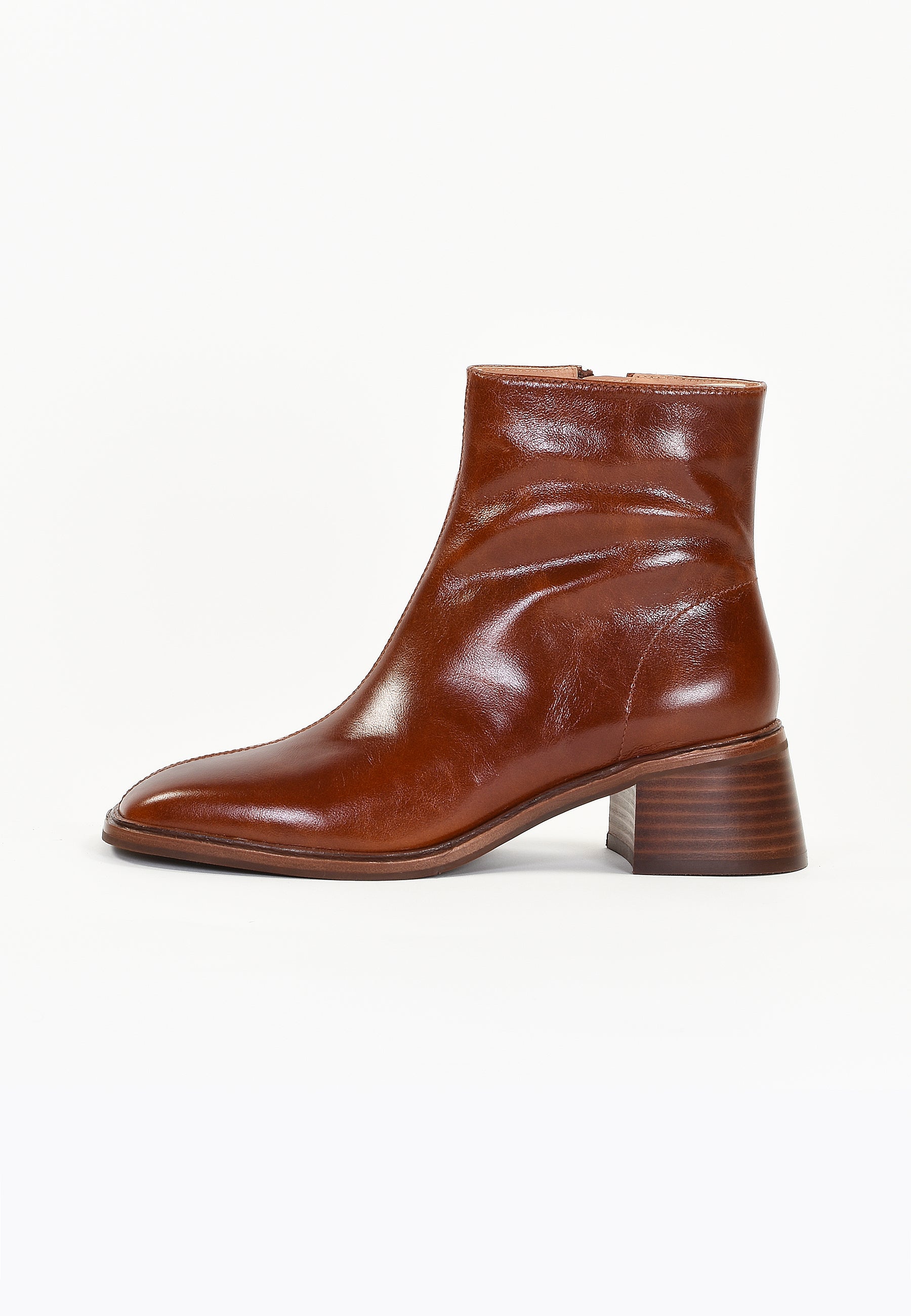 BOTTINES PARIS - COGNAC LISSE