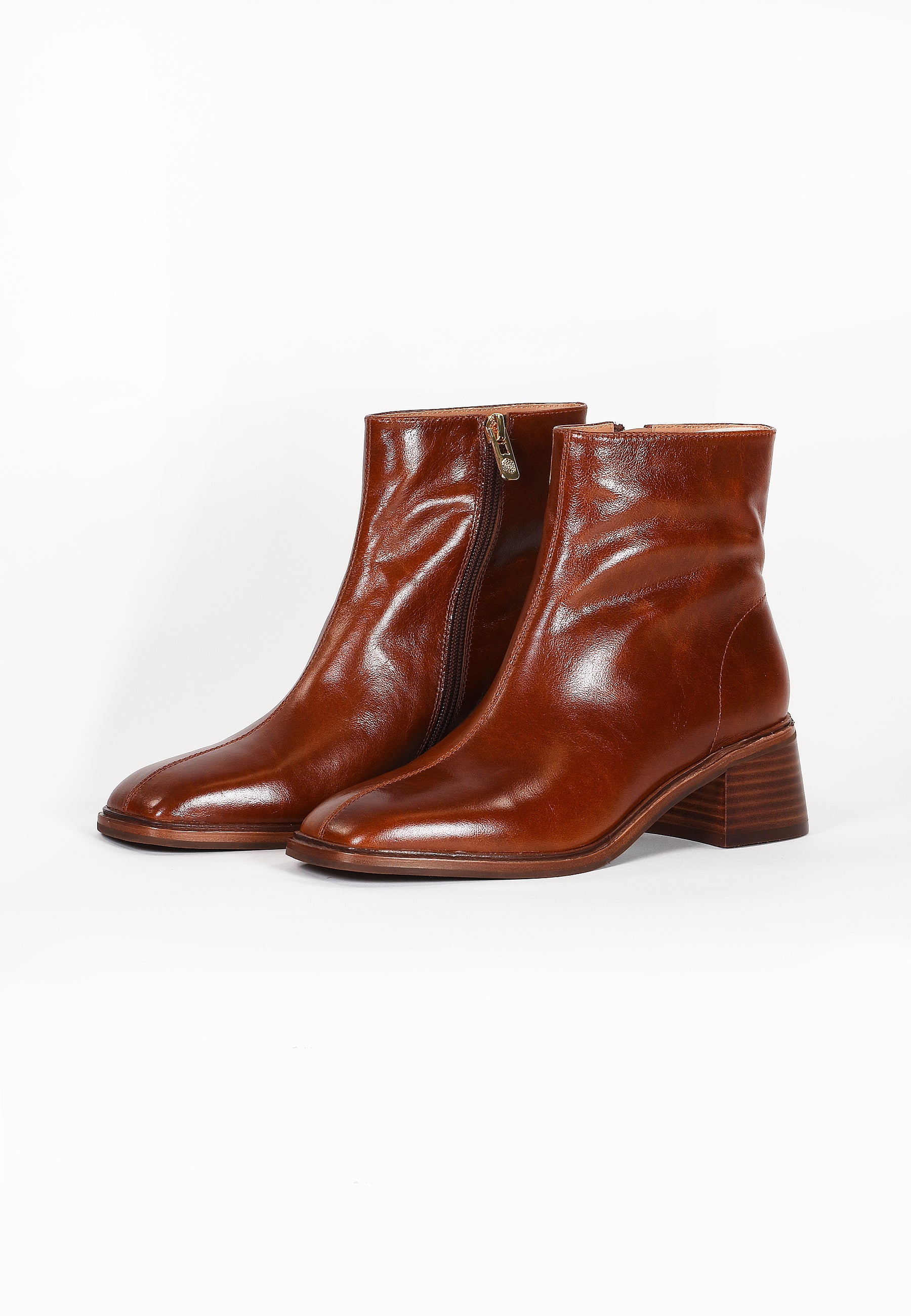 BOTTINES PARIS - COGNAC LISSE