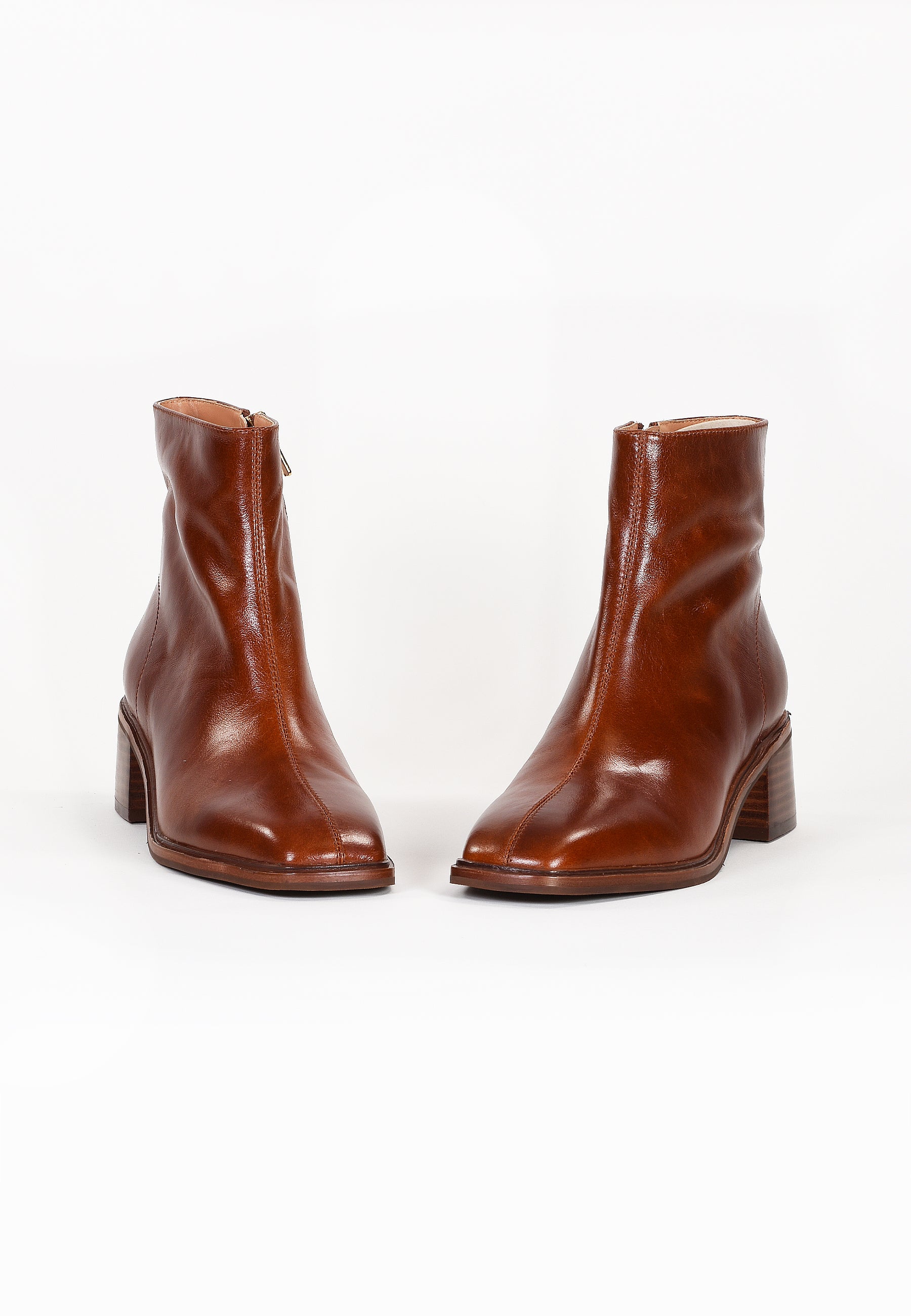 BOTTINES PARIS - COGNAC LISSE
