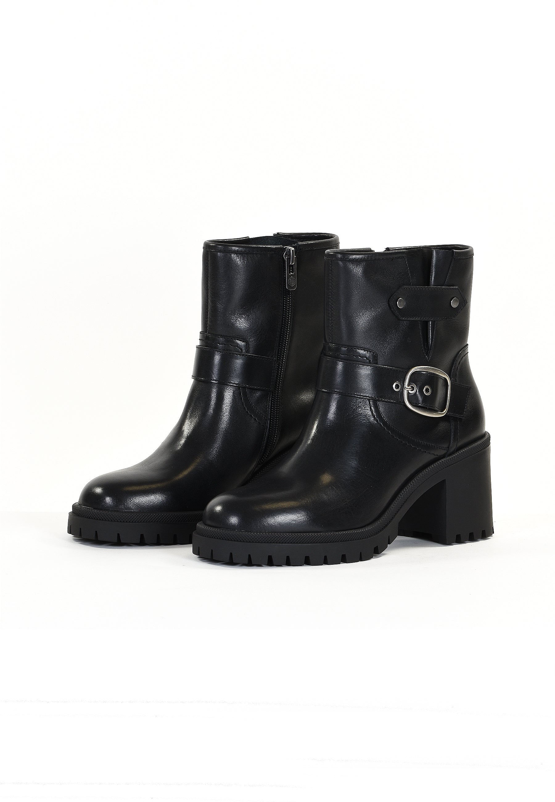 BOTTINES PENSÉE - NOIR LISSE