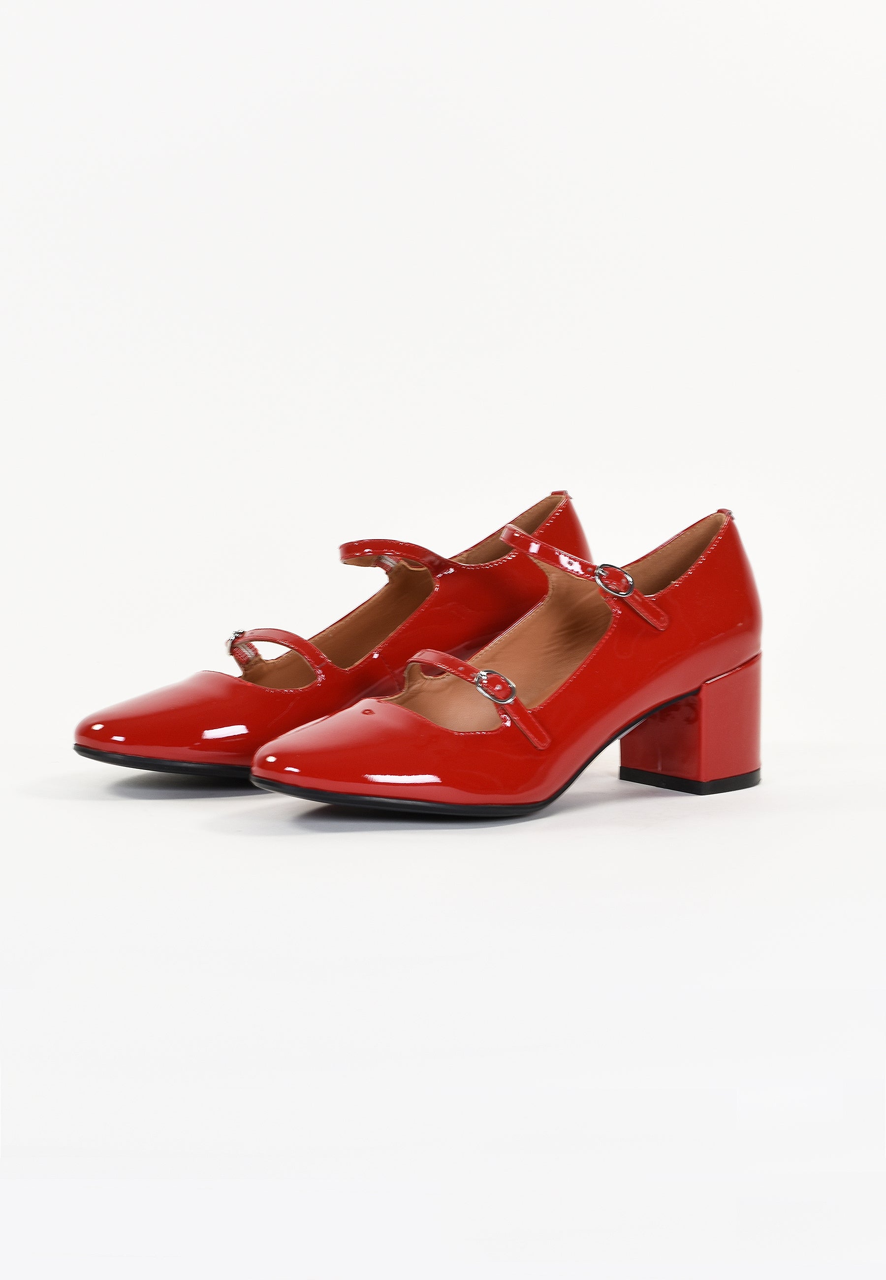 ESCARPINS PIVOINE - ROUGE VERNIS