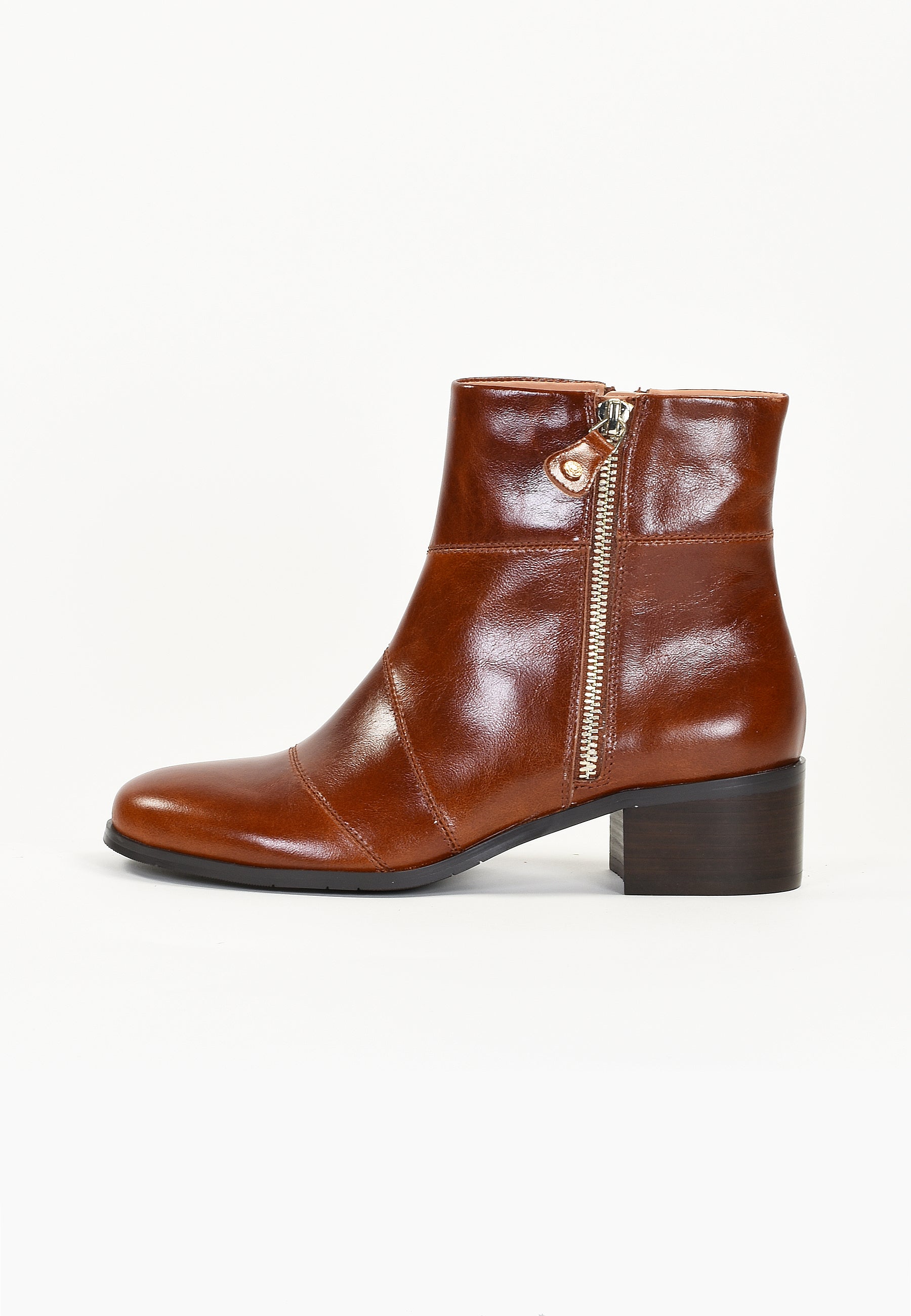 SCARLET ANKLE BOOTS - COGNAC