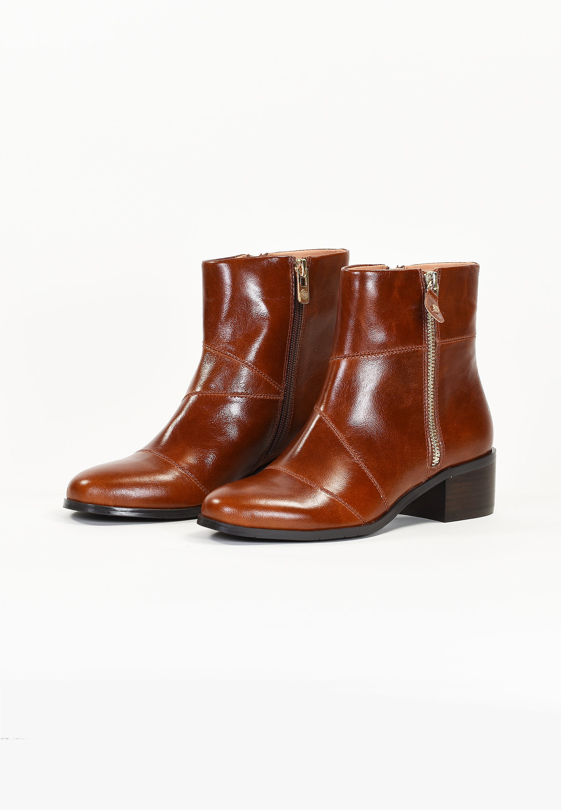 SCARLET ANKLE BOOTS - COGNAC