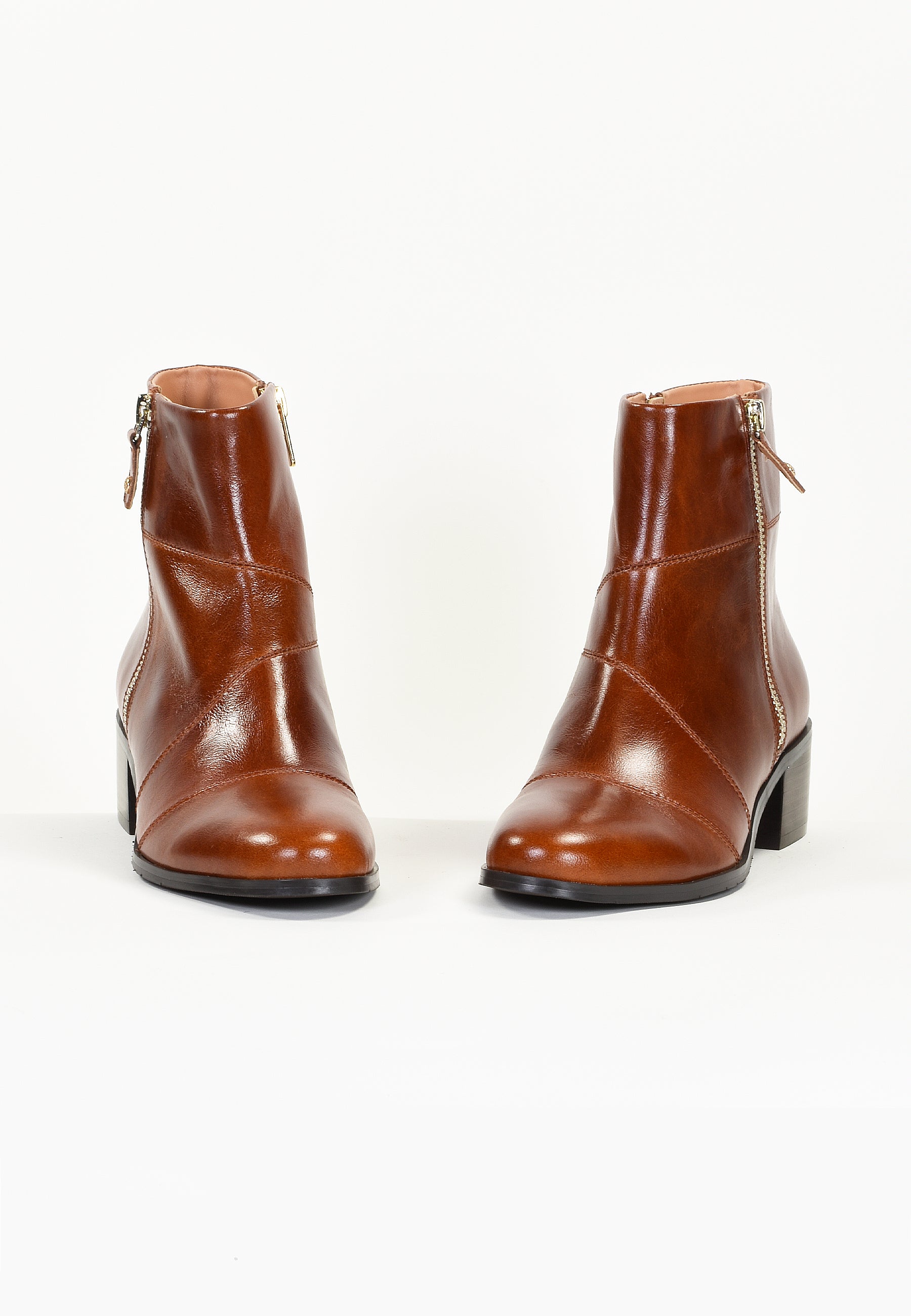 SCARLET ANKLE BOOTS - COGNAC