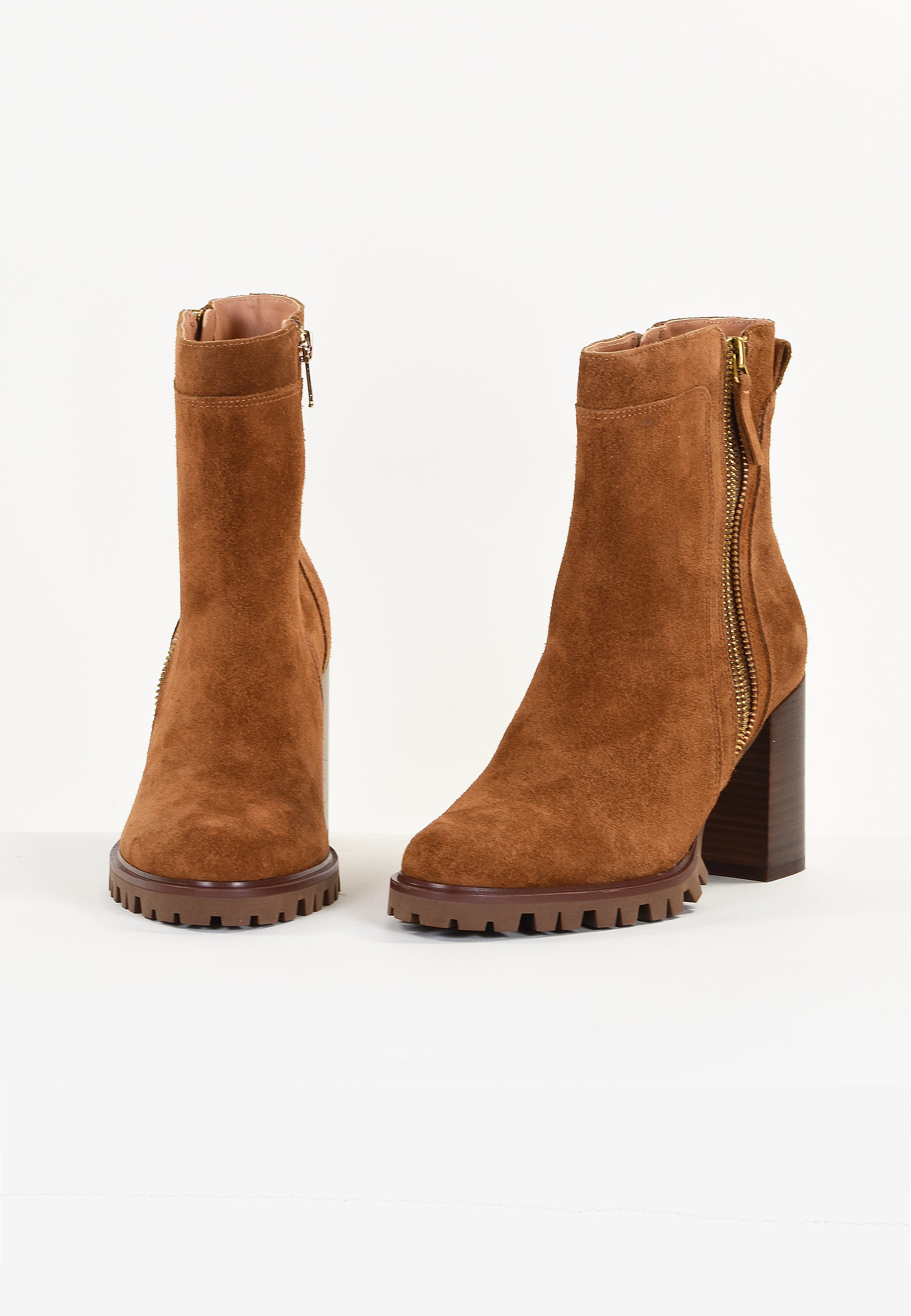 SILENE ANKLE BOOTS - COGNAC