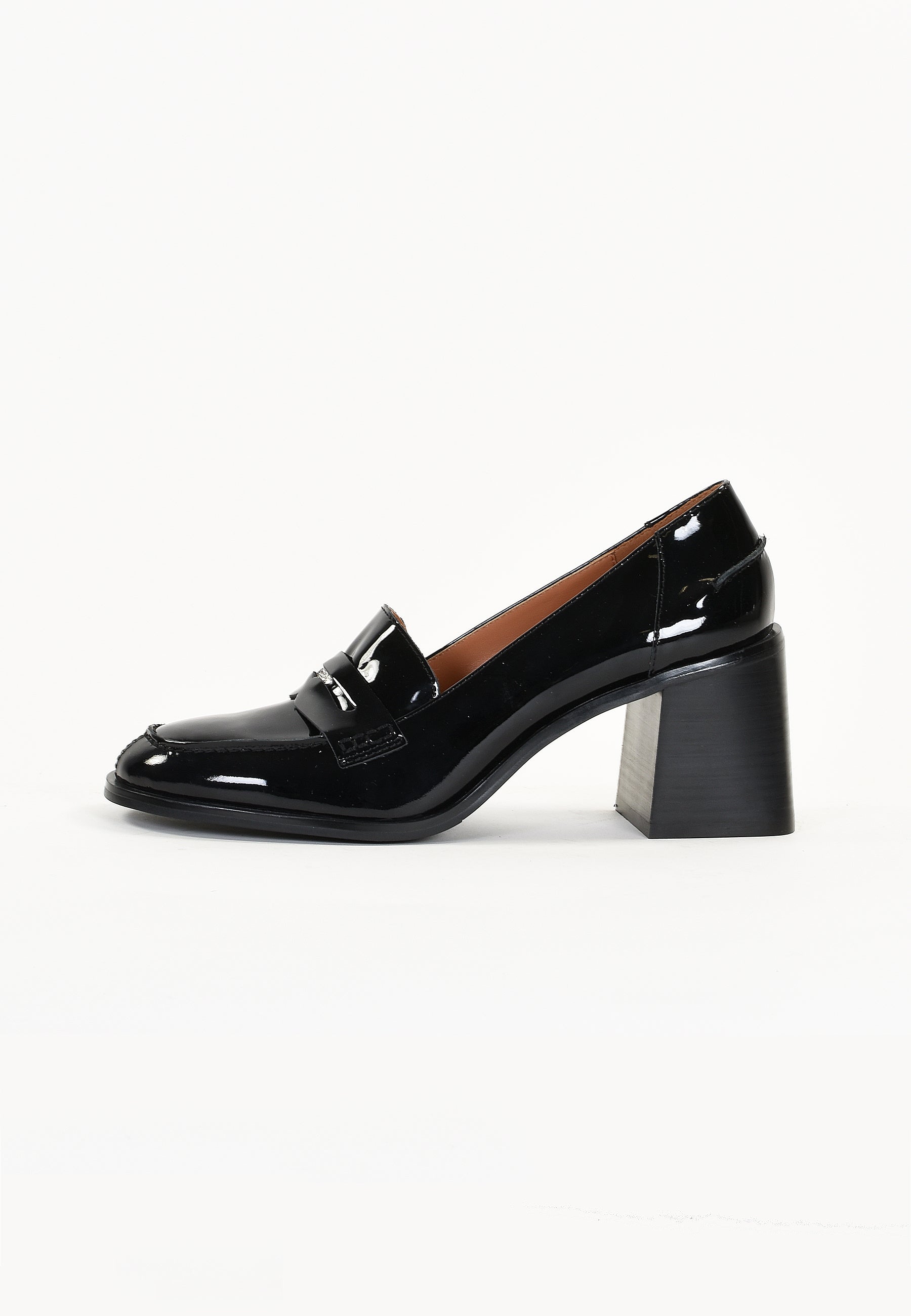 PURPLE - BLACK PATENT LOAFERS