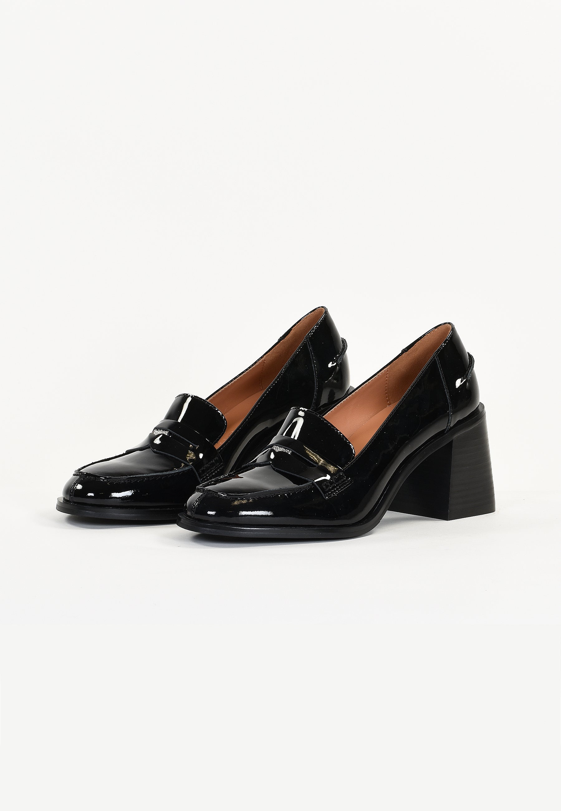 PURPLE - BLACK PATENT LOAFERS