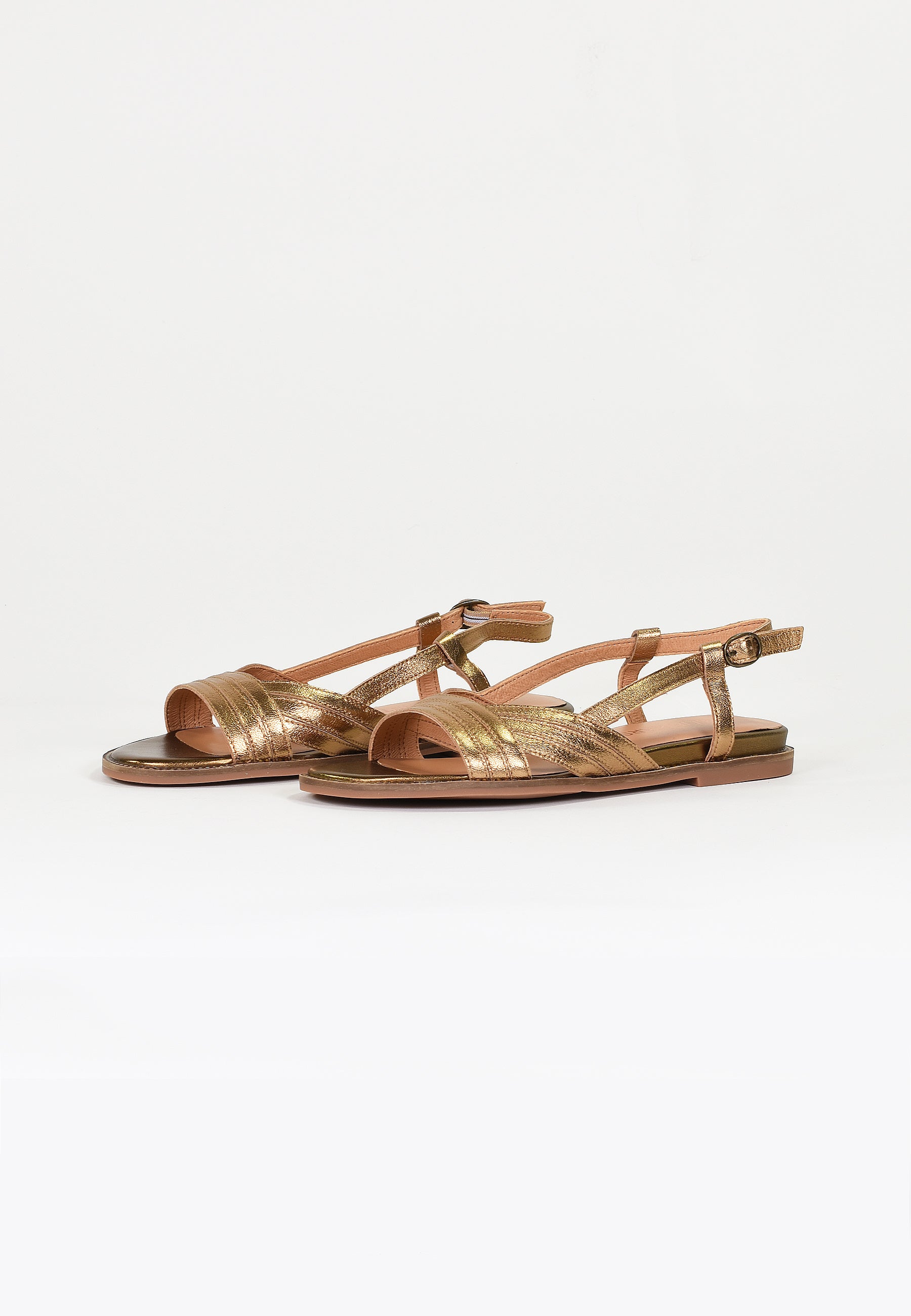 SANDALES PLATES ANISSA - GOLD