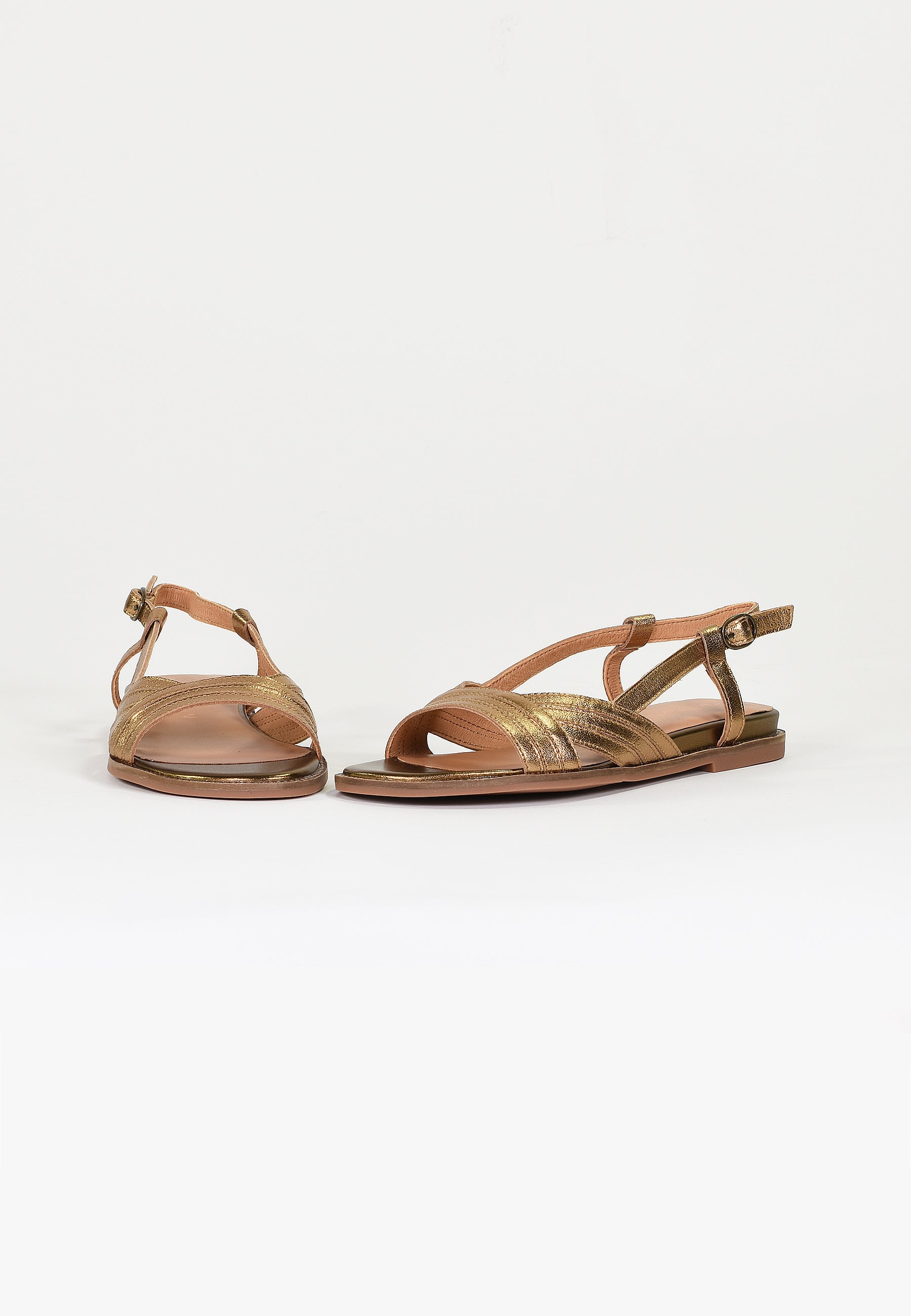 SANDALES PLATES ANISSA - GOLD