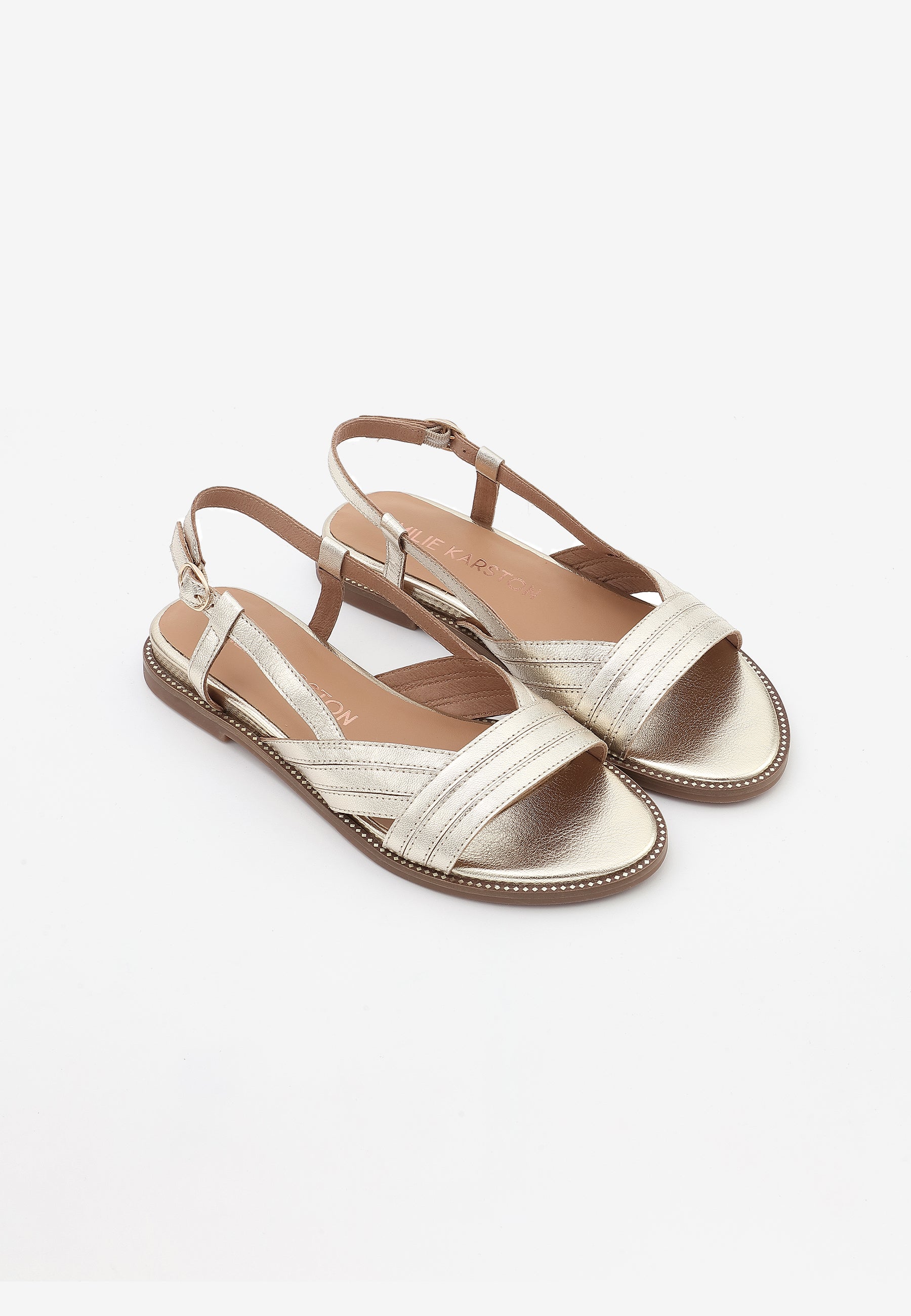SANDALES PLATES ANISSA - PLATINE
