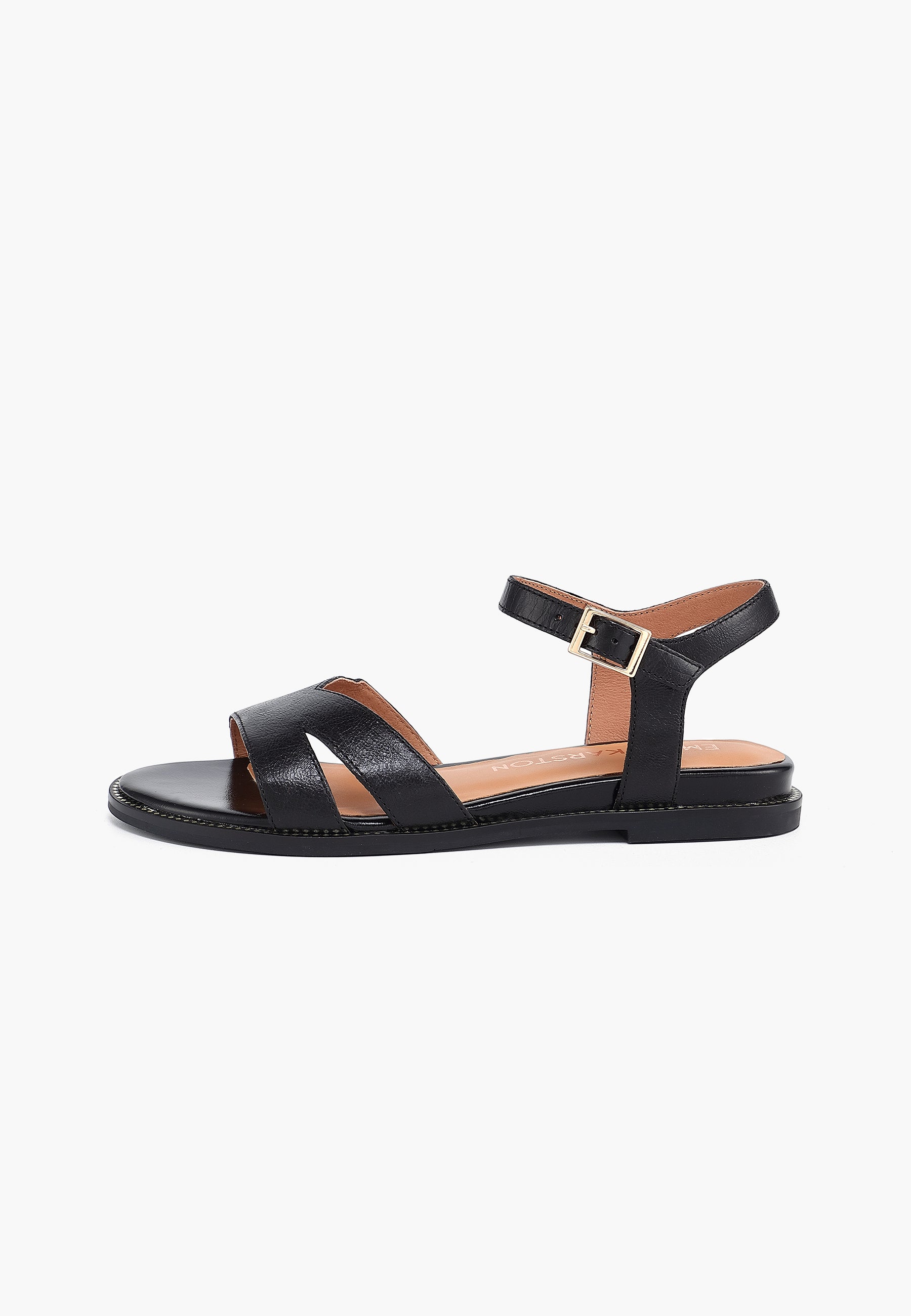 SANDALES PLATES BELLA - NOIR