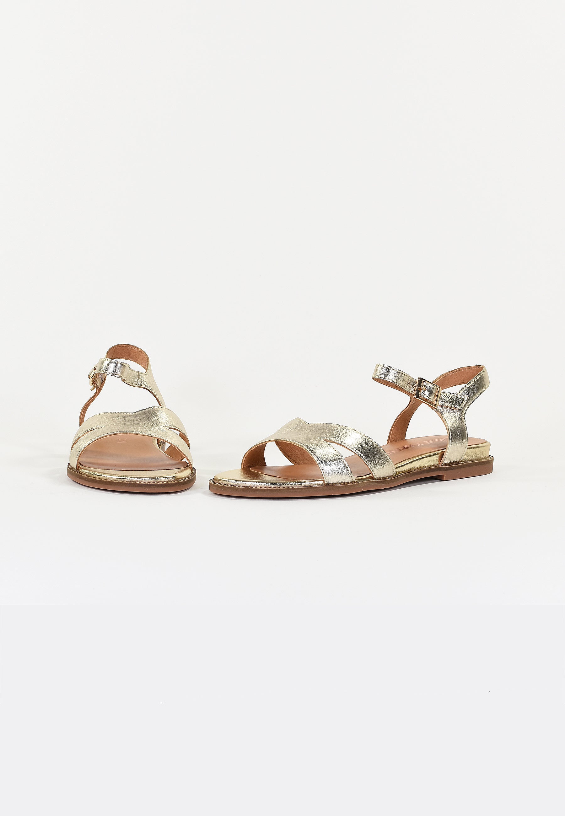 SANDALES PLATES BELLA - PLATINE