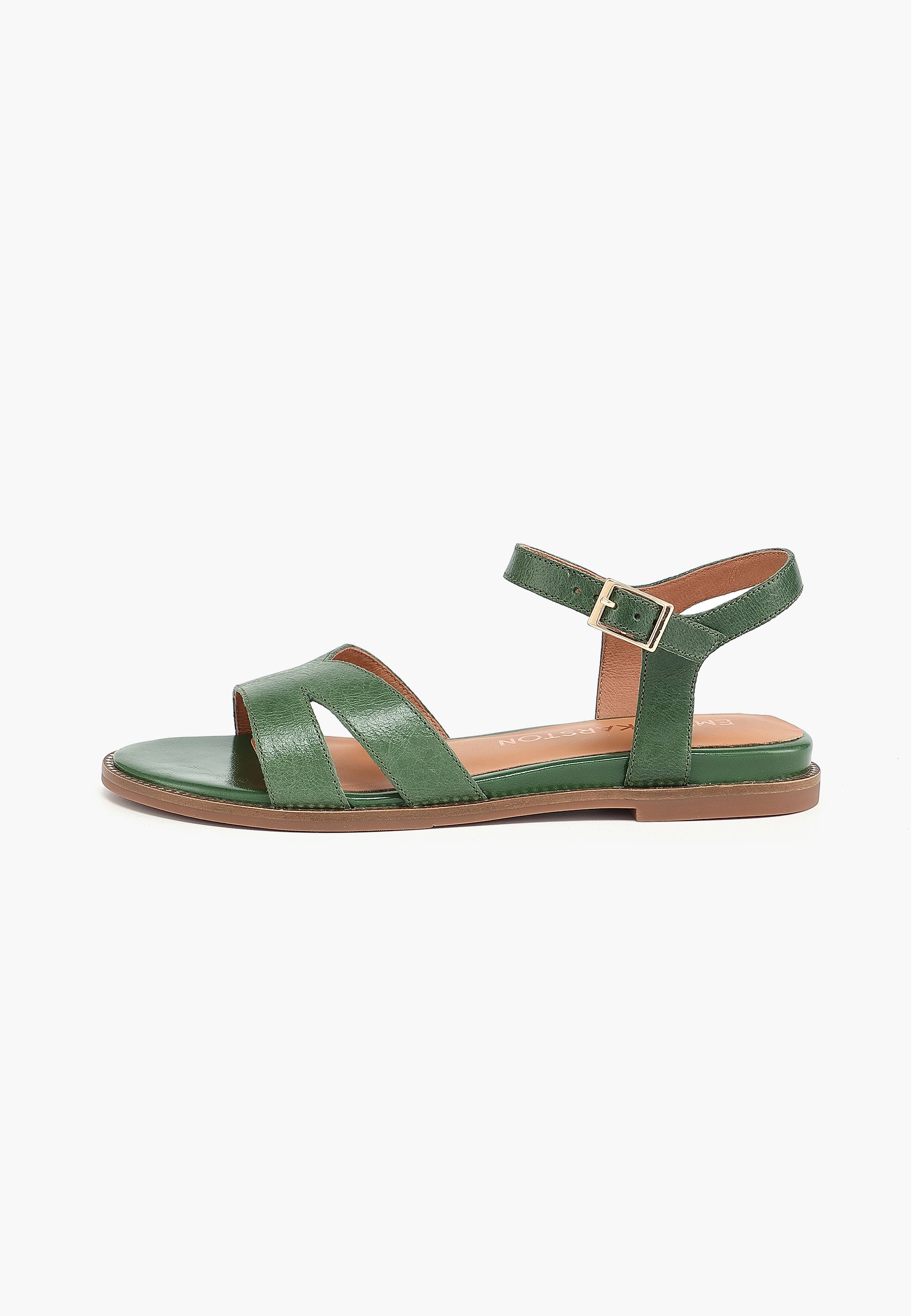 BELLA FLAT SANDALS - GREEN