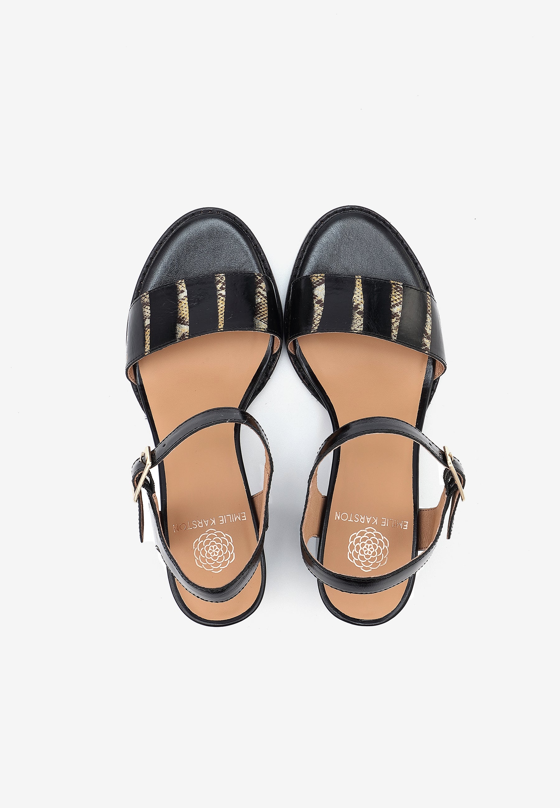 SANDALES À TALONS CLAIRE - NOIR