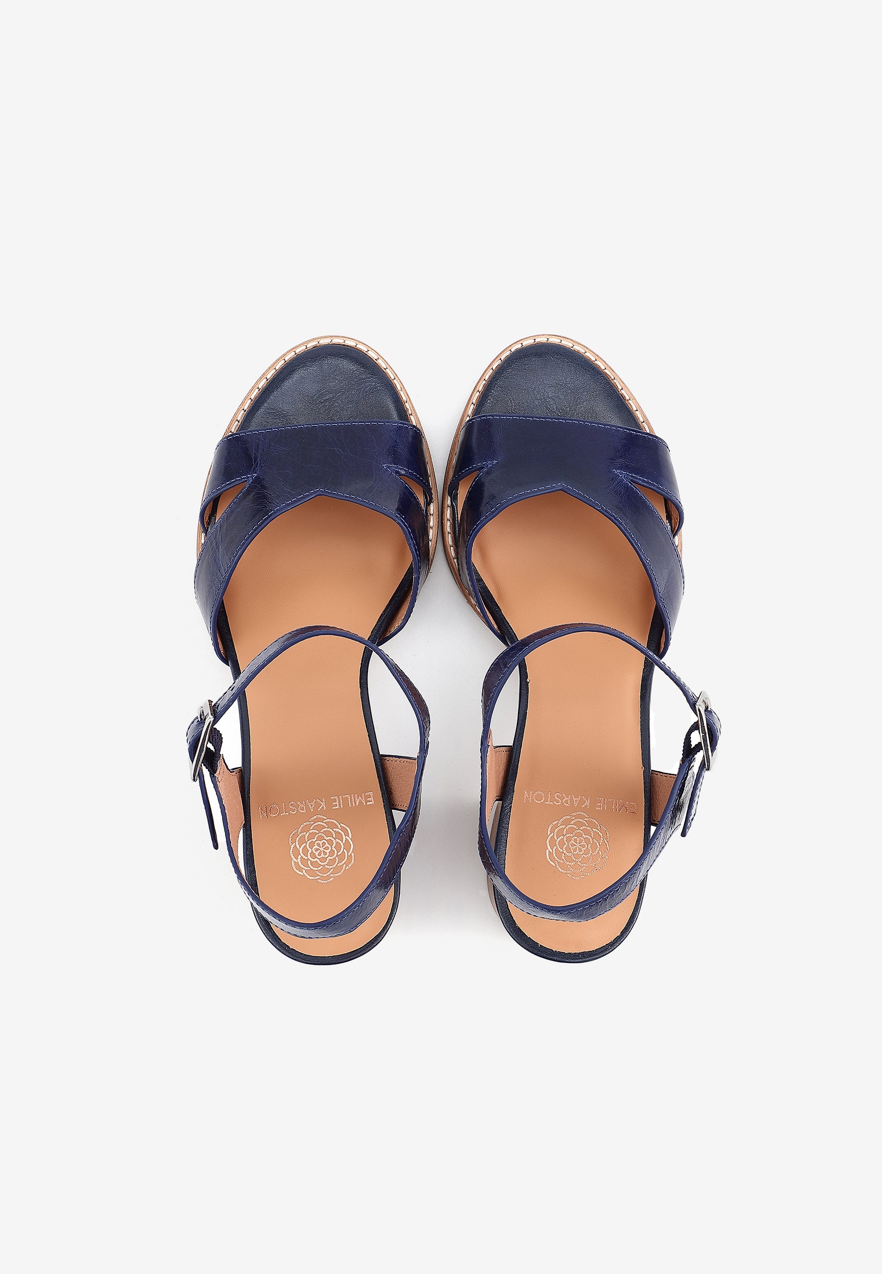 SANDALES À TALONS EDEN - BLEU
