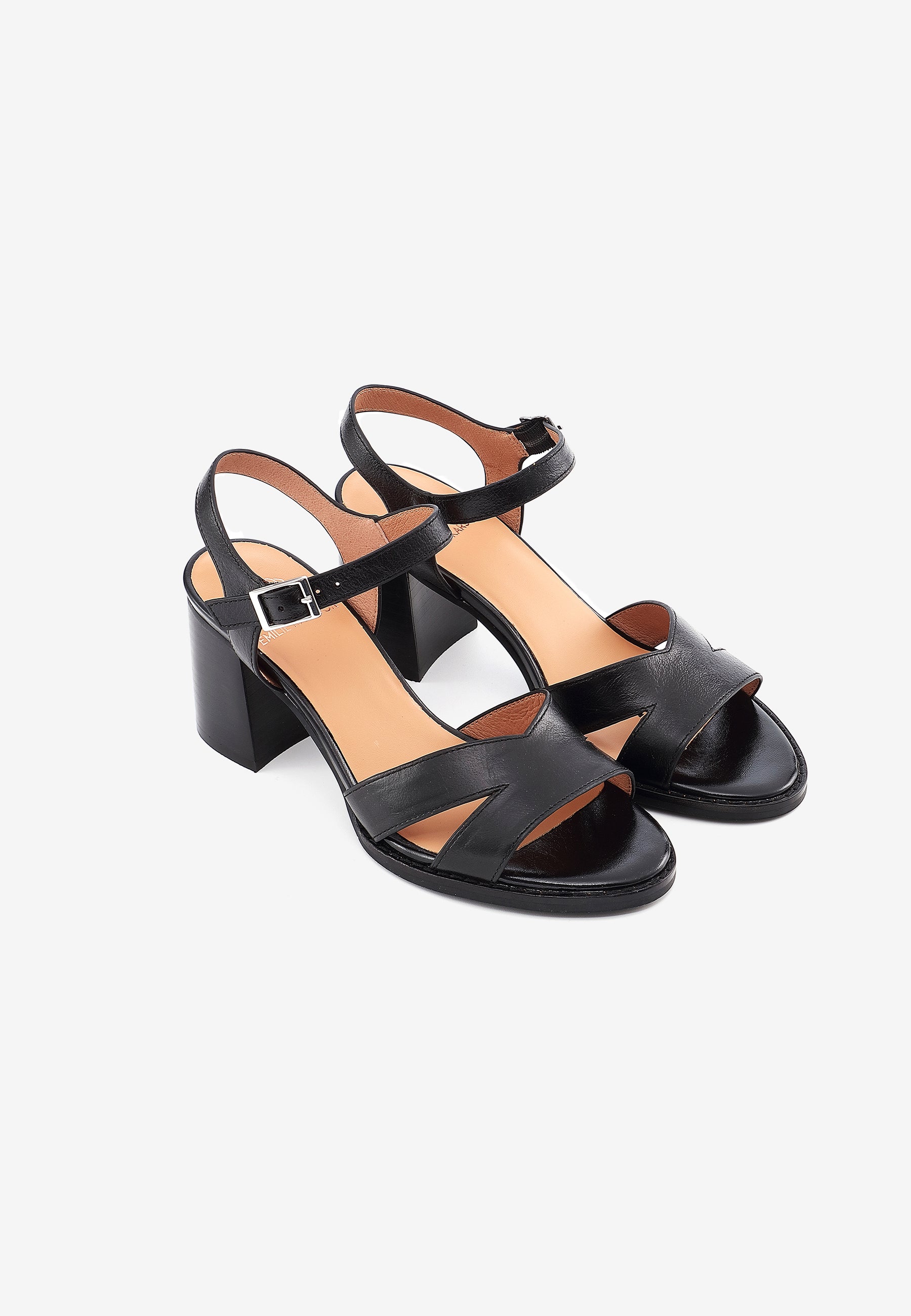 EDEN HEEL SANDALS - BLACK