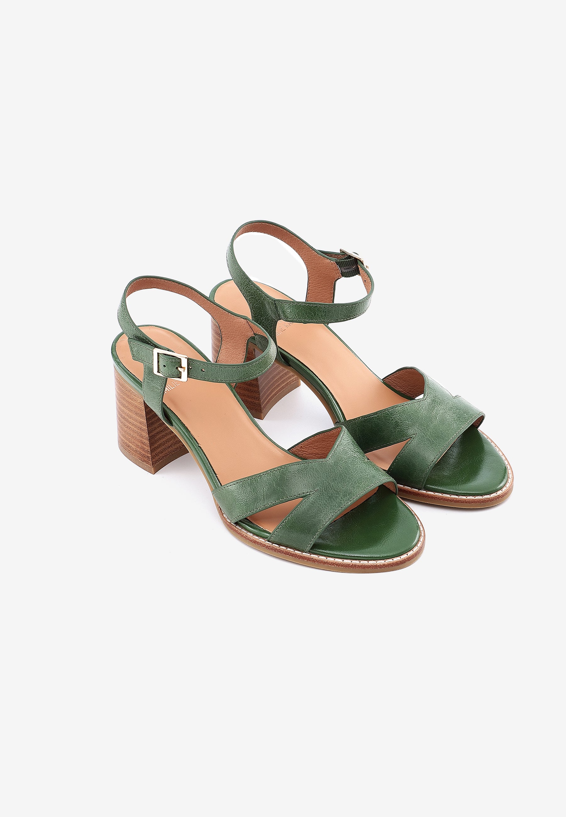 SANDALES À TALONS EDEN - VERT