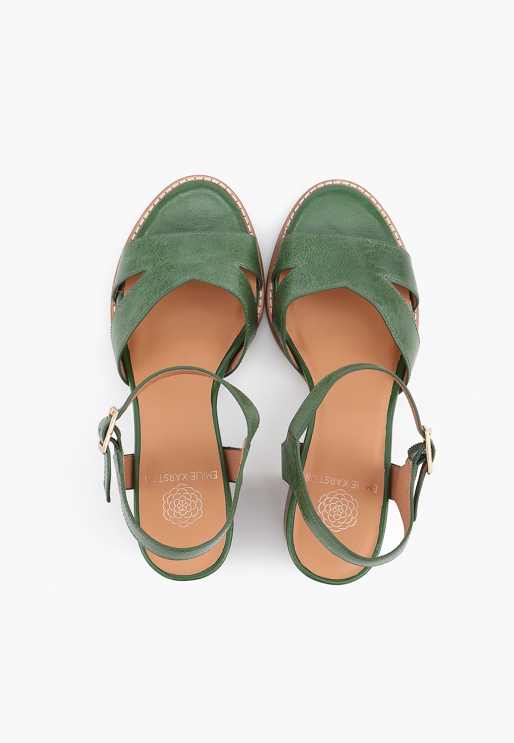 SANDALES À TALONS EDEN - VERT