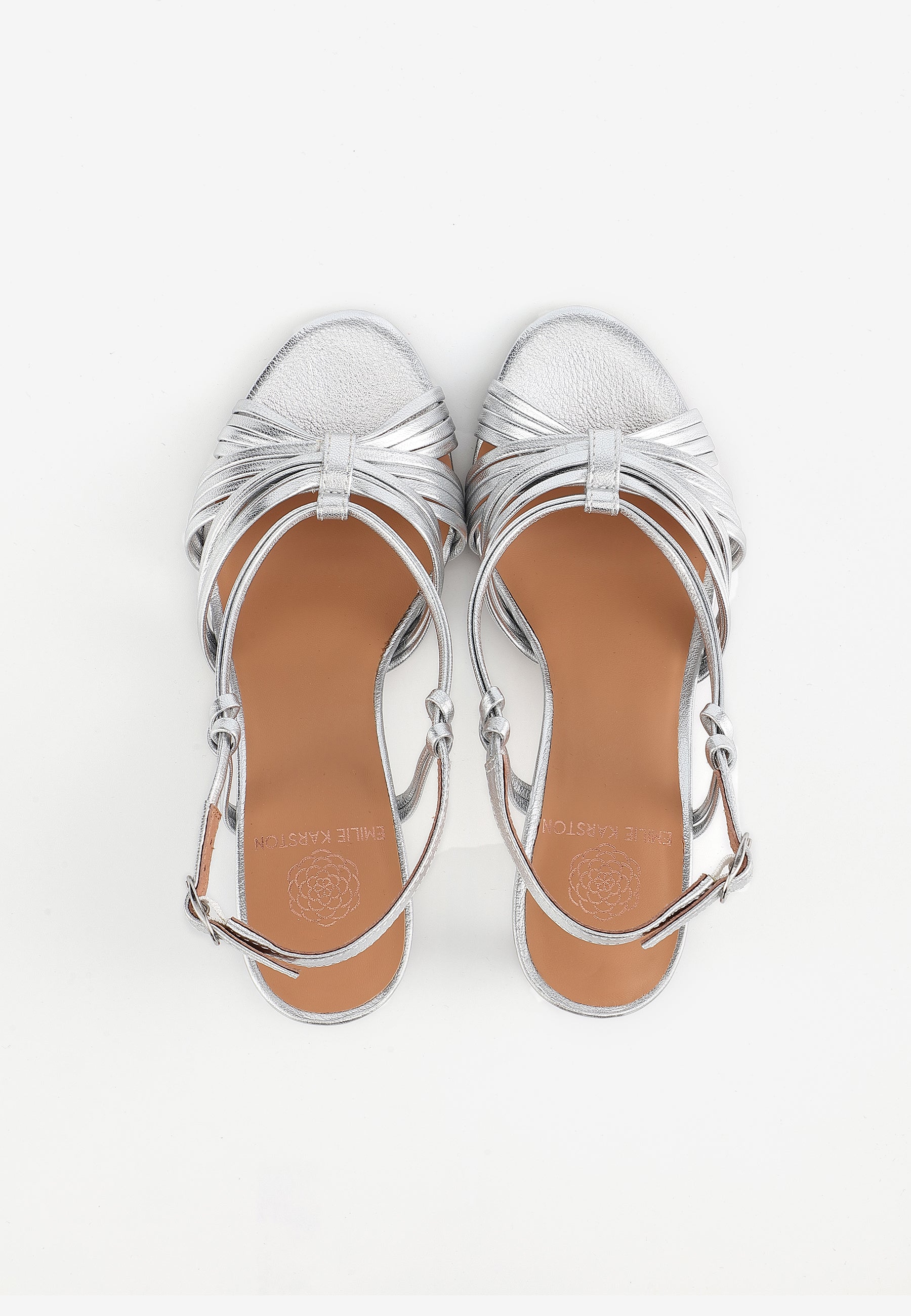 SANDALES À TALONS ELISÉE - ARGENT