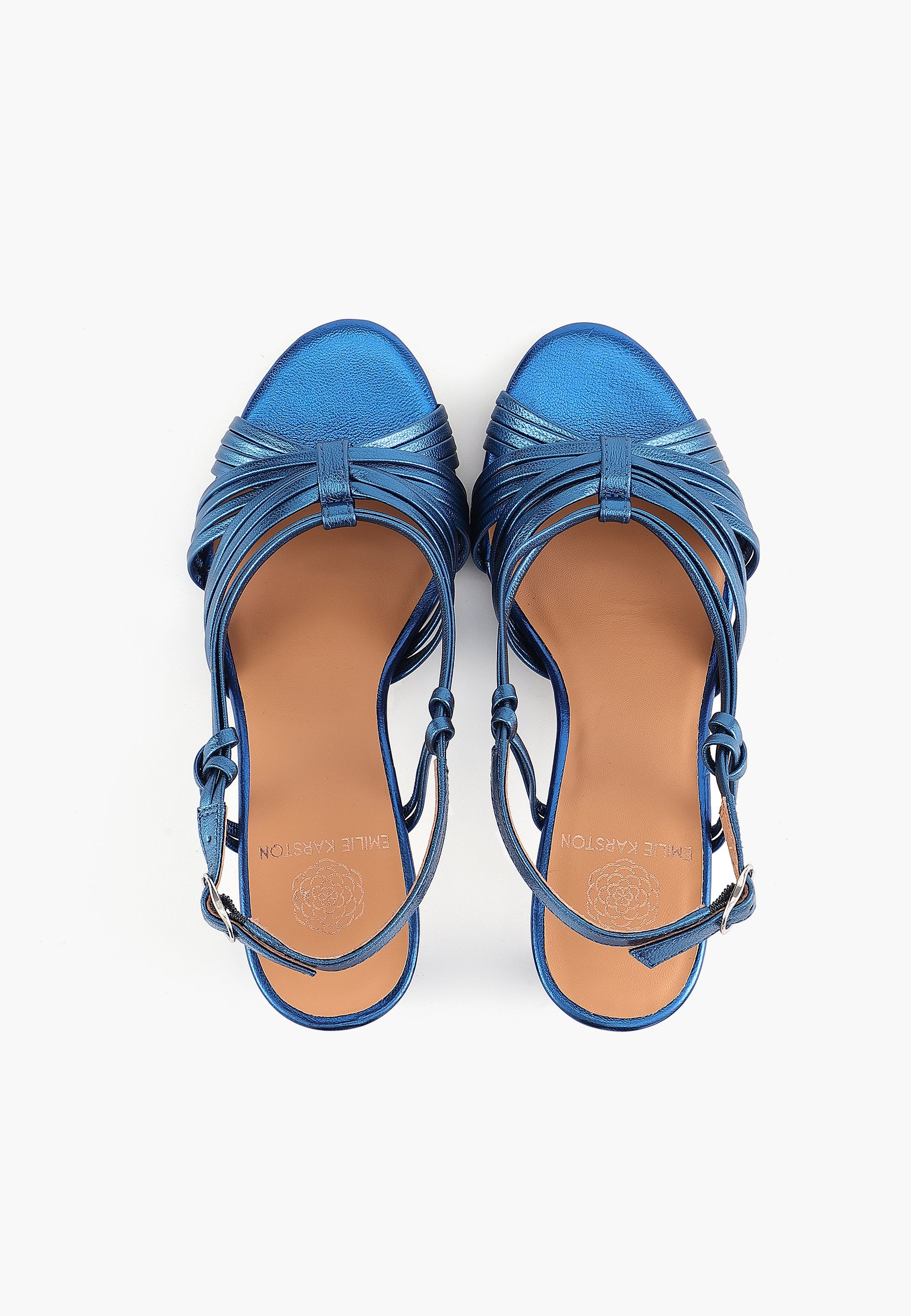 SANDALES À TALONS ELISÉE - BLEU