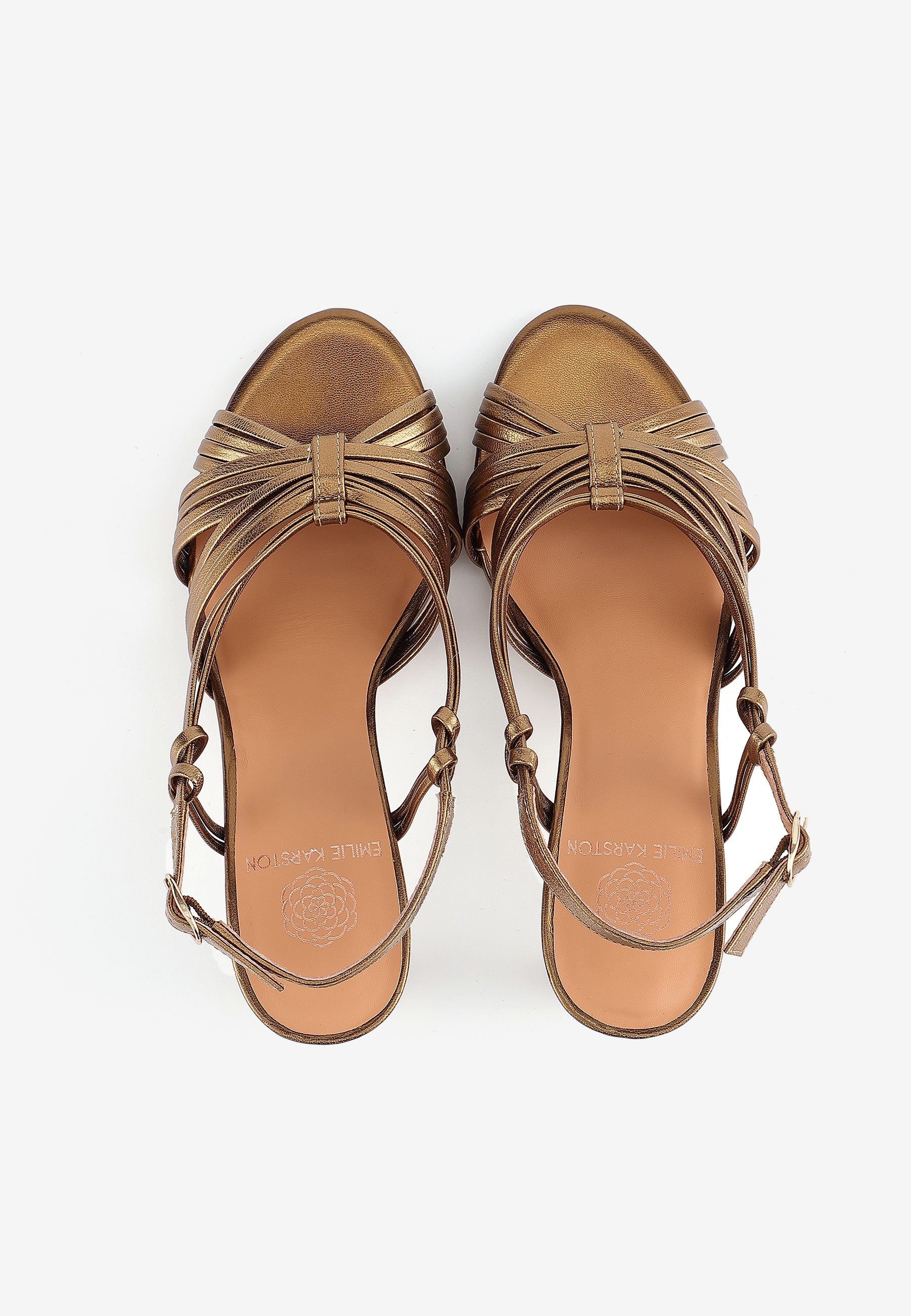 SANDALES À TALONS ELISÉE - GOLD