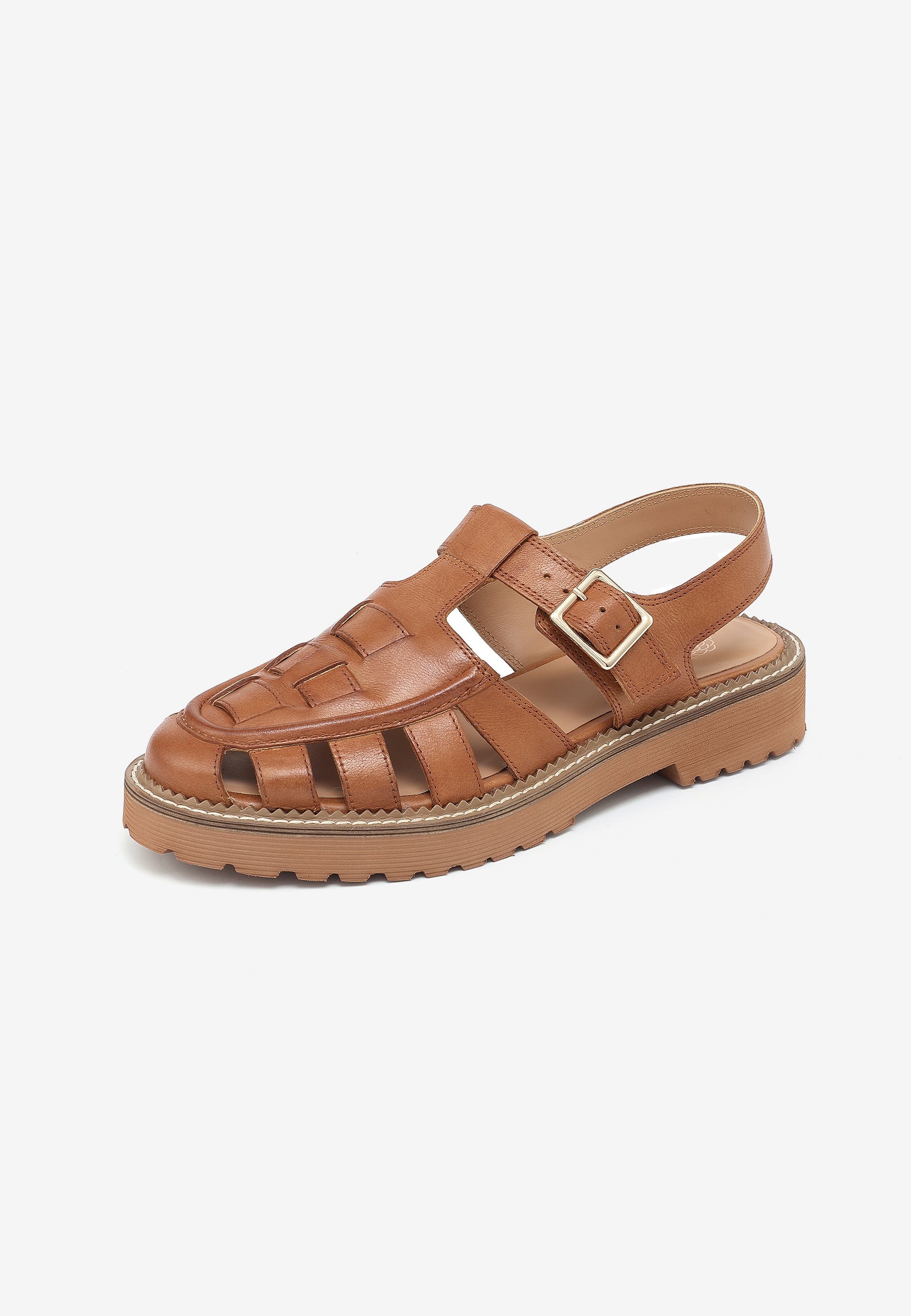 ELOISE - Sandales en cuir Camel