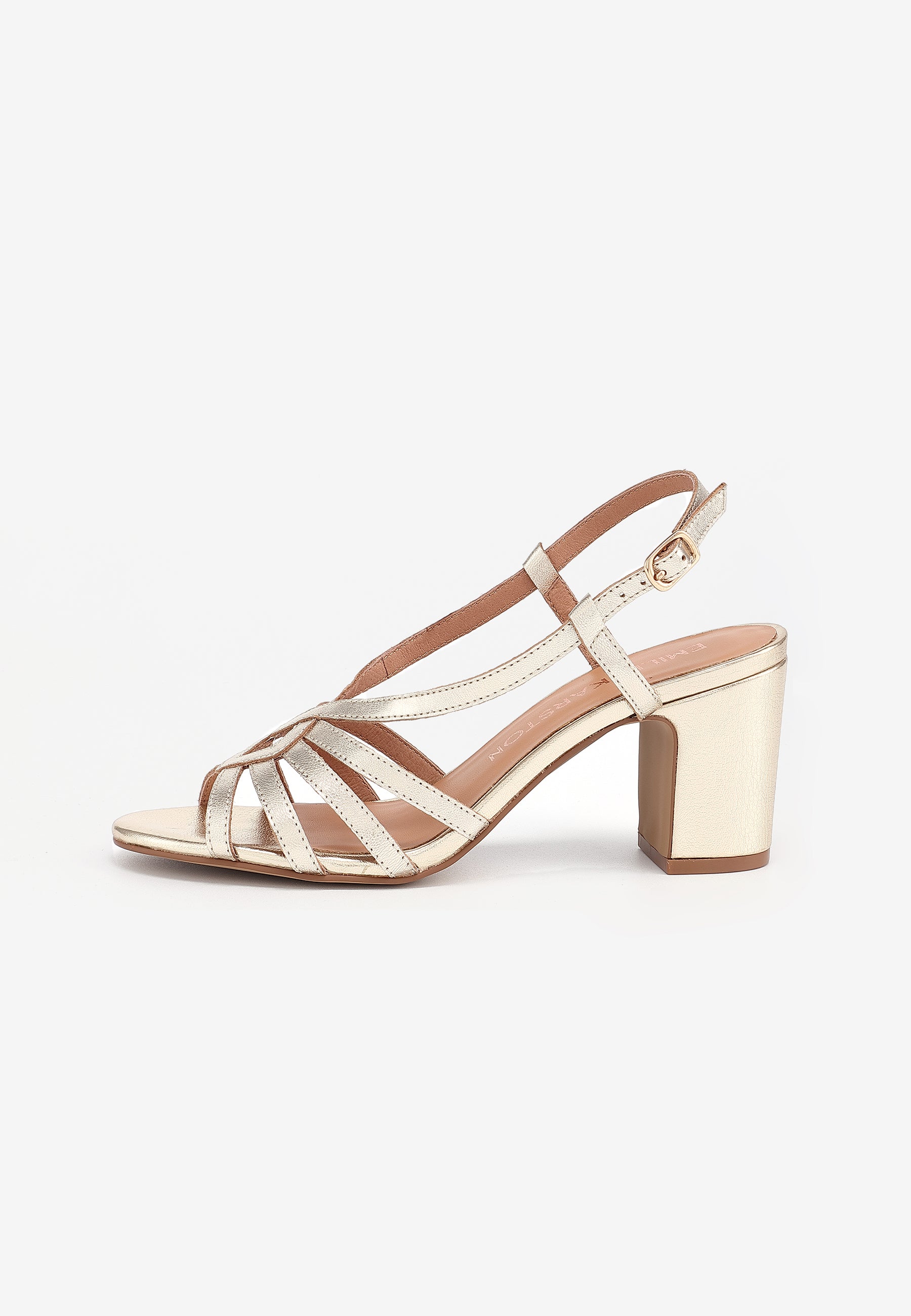 SANDALES À TALONS LOUANE - PLATINE