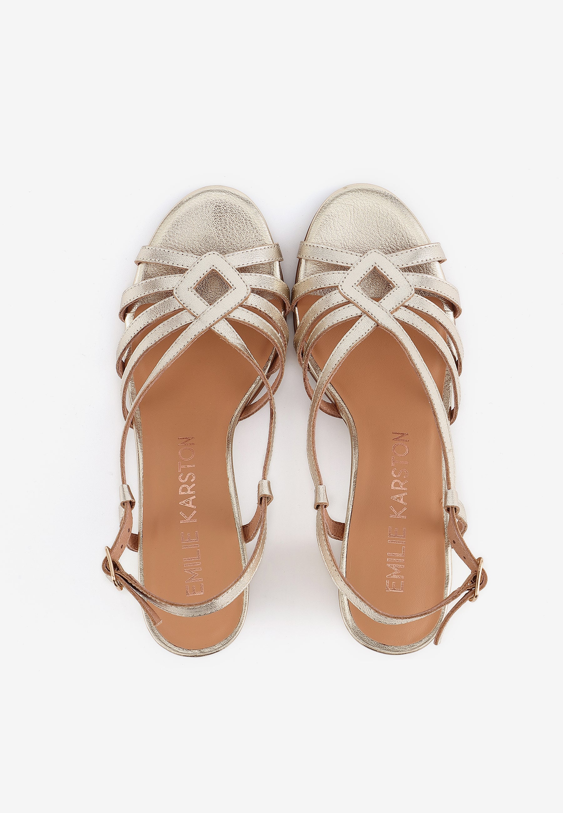 SANDALES À TALONS LOUANE - PLATINE