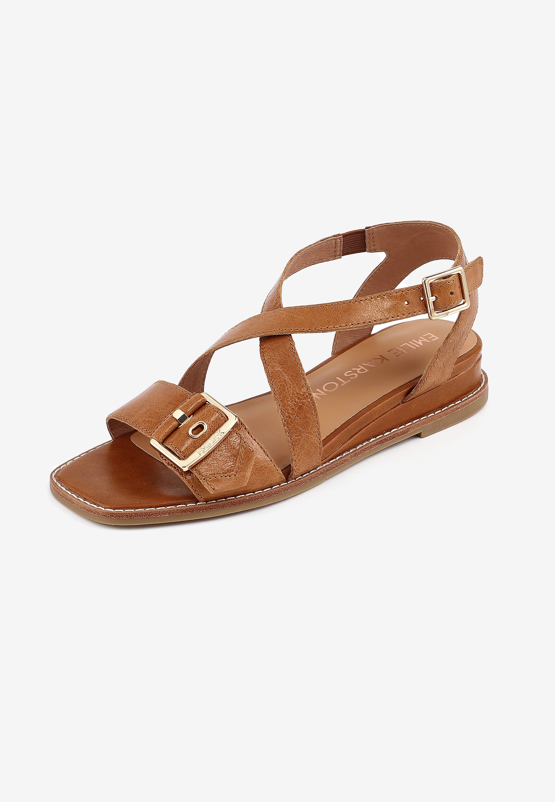SANDALES LUCIE - COGNAC