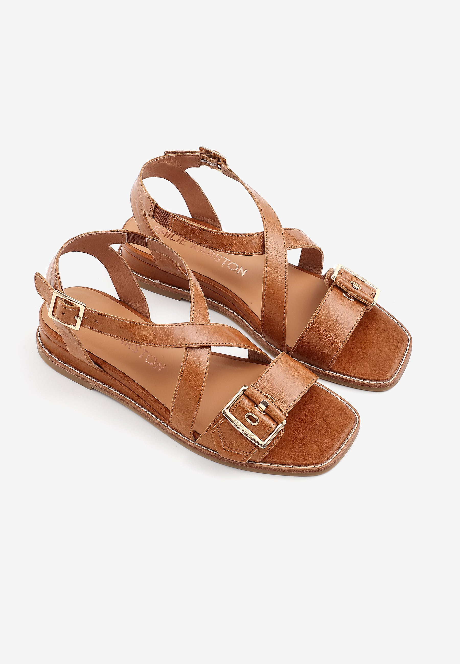 SANDALES LUCIE - COGNAC