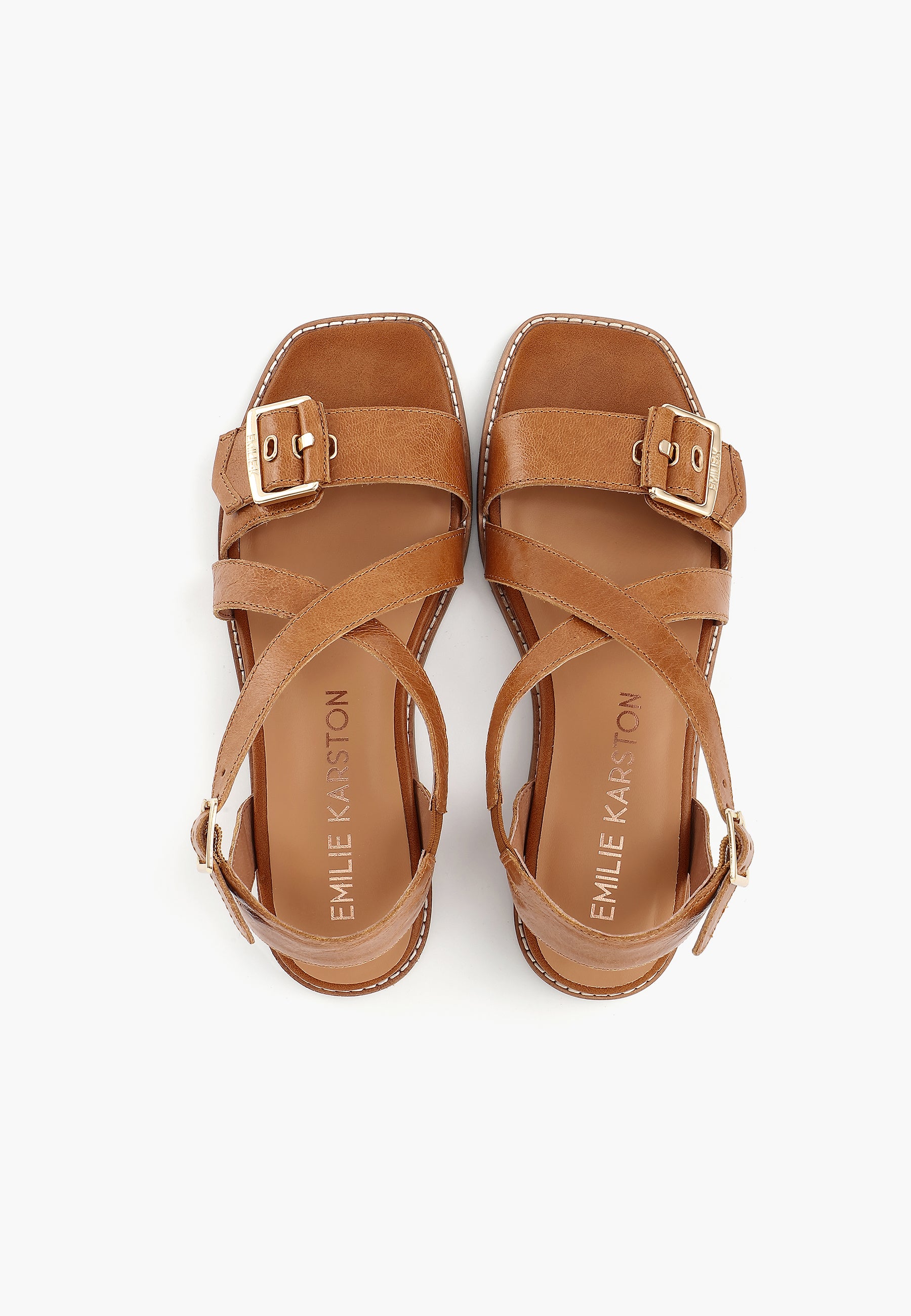 SANDALES LUCIE - COGNAC