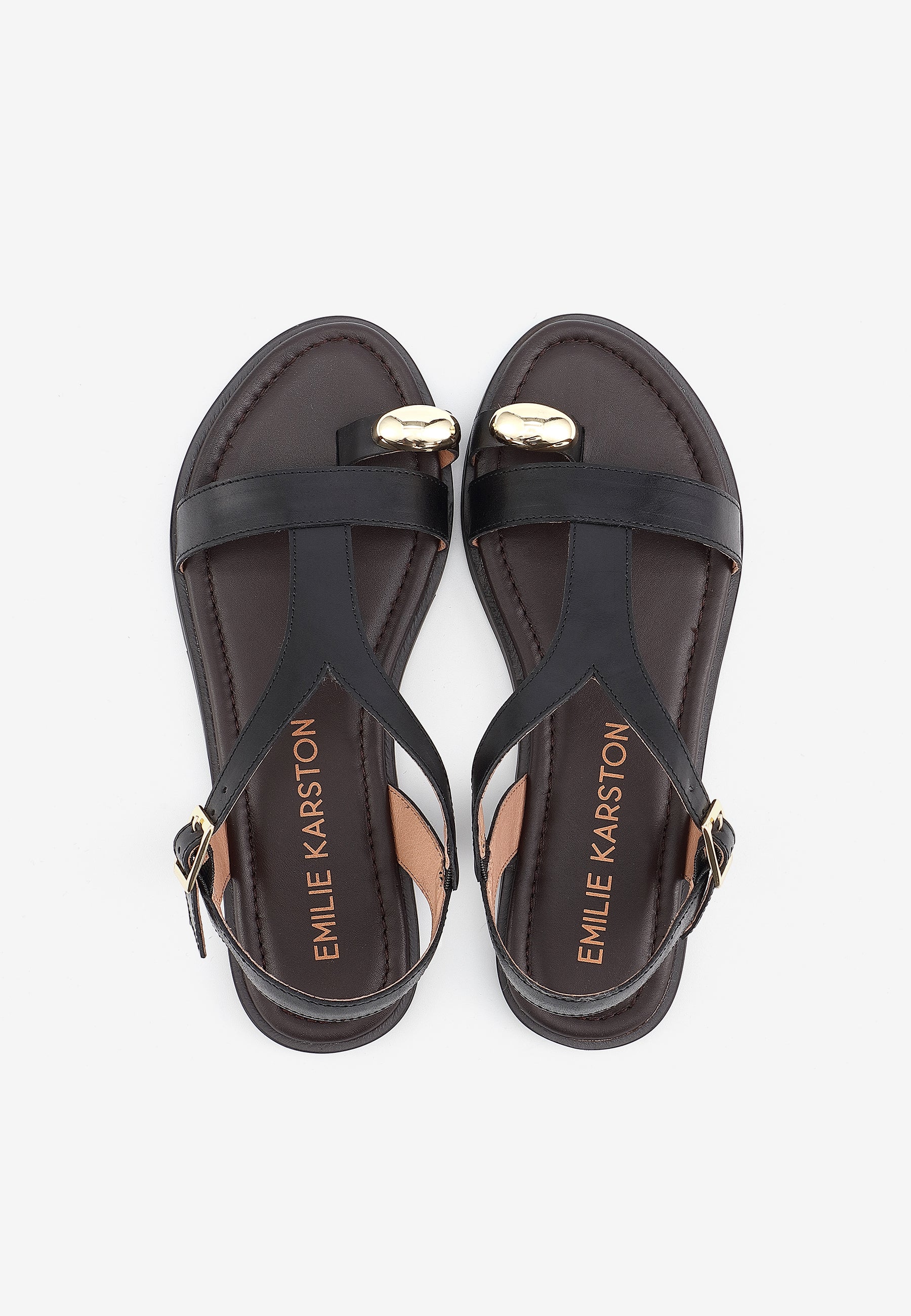 SANDALES PLATES LYNDA - NOIR