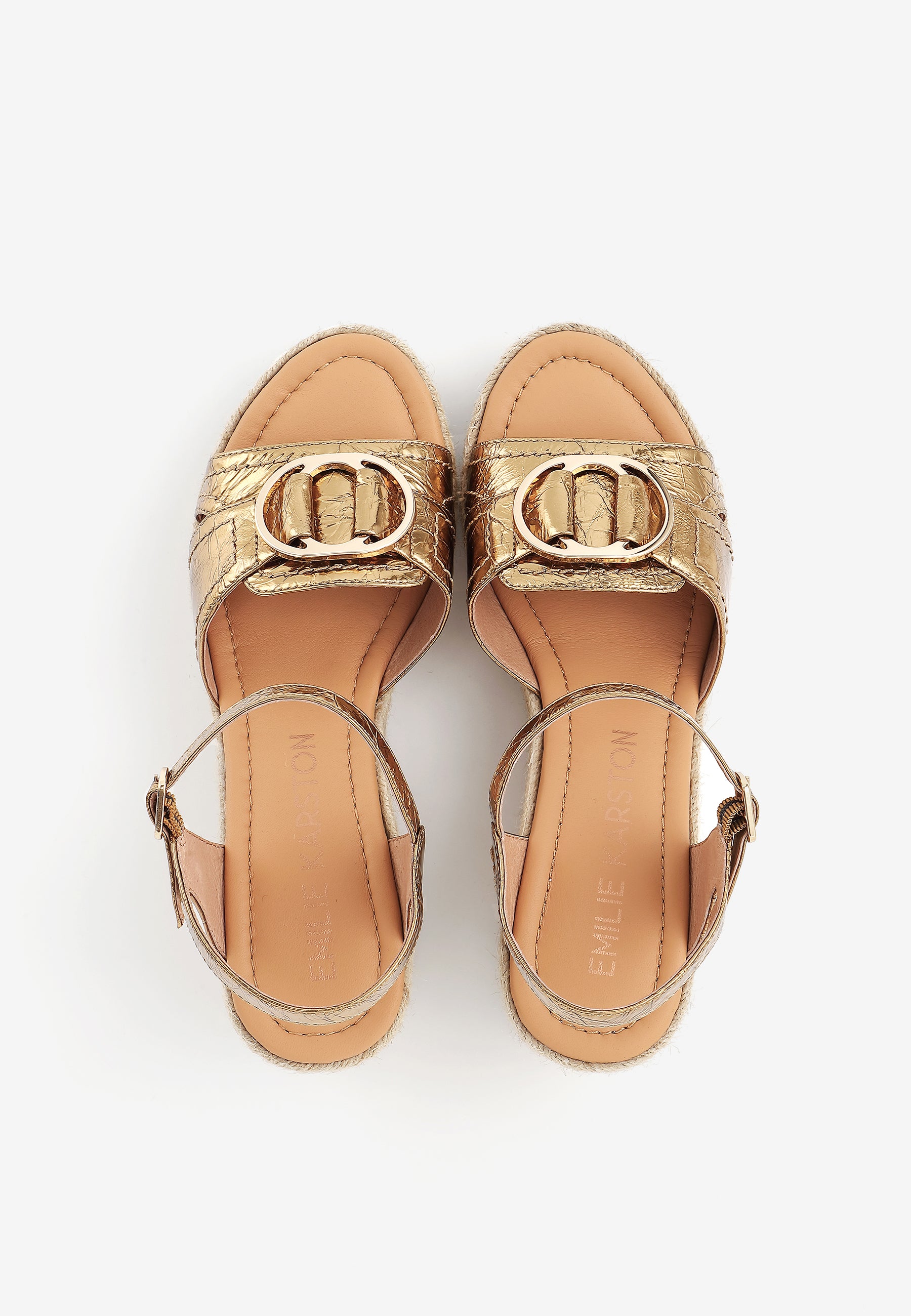 SANDALES COMPENSÉES MARIA - GOLD