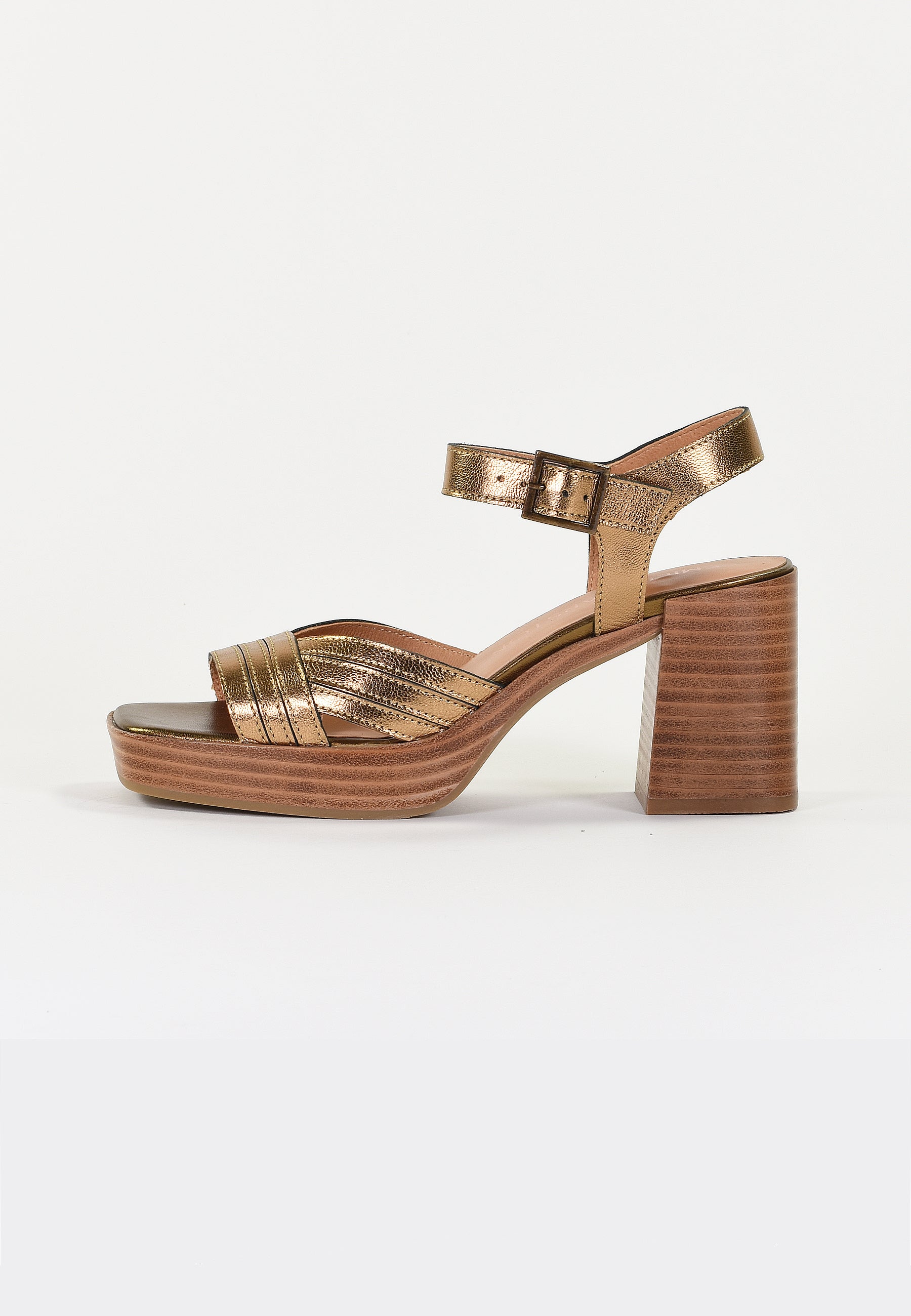 MELINA HEELED SANDALS - GOLD