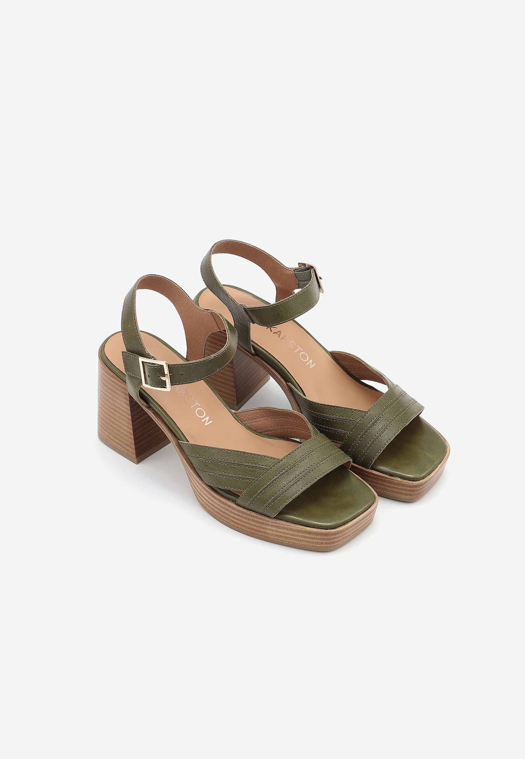 SANDALES À TALONS MELINA - VERT